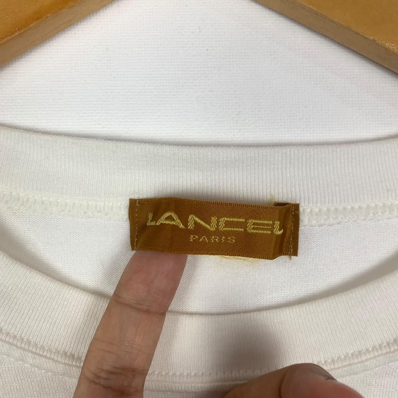 Vintage Vintage LANCEL PARIS Embroidered Logo Tee Shirt Size M / US 6-8 / IT 42-44 - 3 Thumbnail