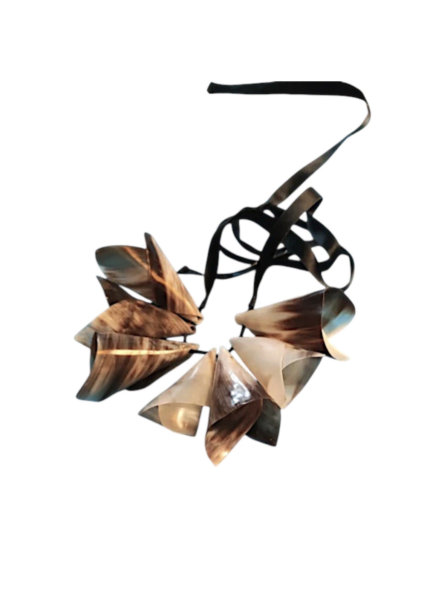 Marni Marni Sculptural Horn Pendant Necklace with Grosgrain Tie Size ONE SIZE - 4 Thumbnail