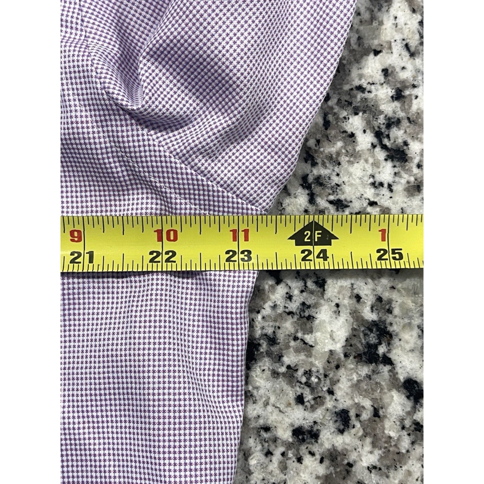 Eton Etón Classic Fit Dress Shirt 16.5 42 Light Purple Button Up Cotton Mens Size 42R - 4 Thumbnail