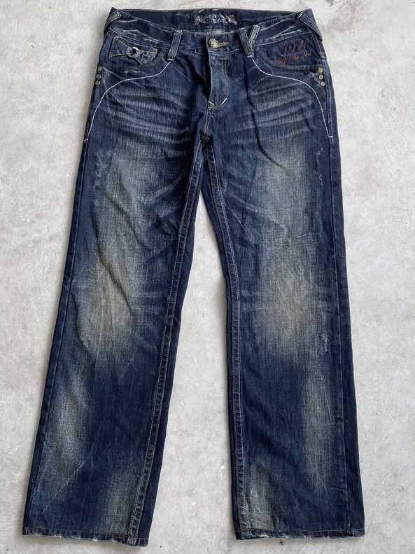 14th Addiction FLARE Red Pepper Japan Patch Wings Jeans Size US 32 / EU 48 - 1 Thumbnail
