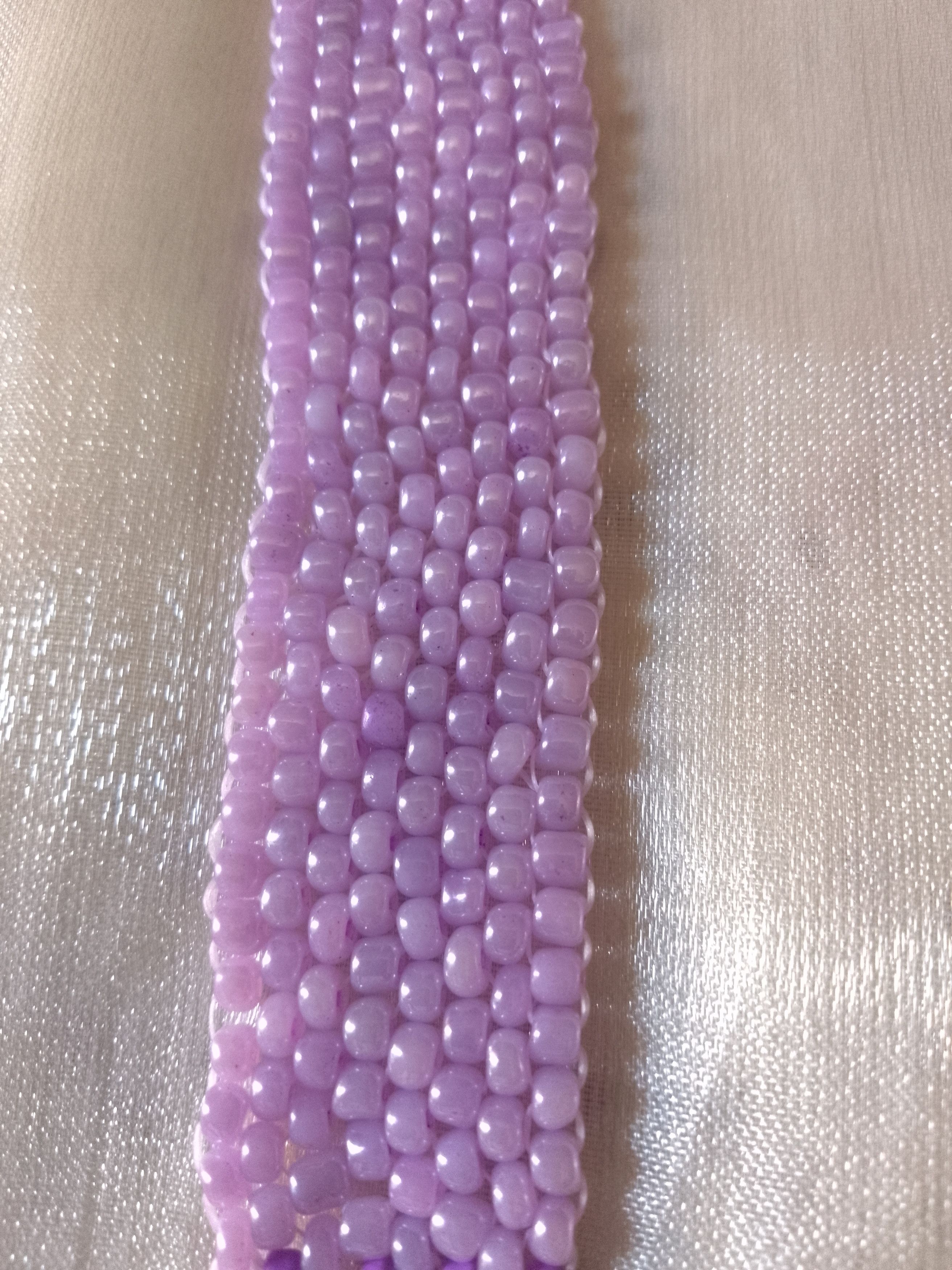 Handmade Necklace Pearls Ivory Soft Purple Elegant Wedding Party Size ONE SIZE - 6 Thumbnail
