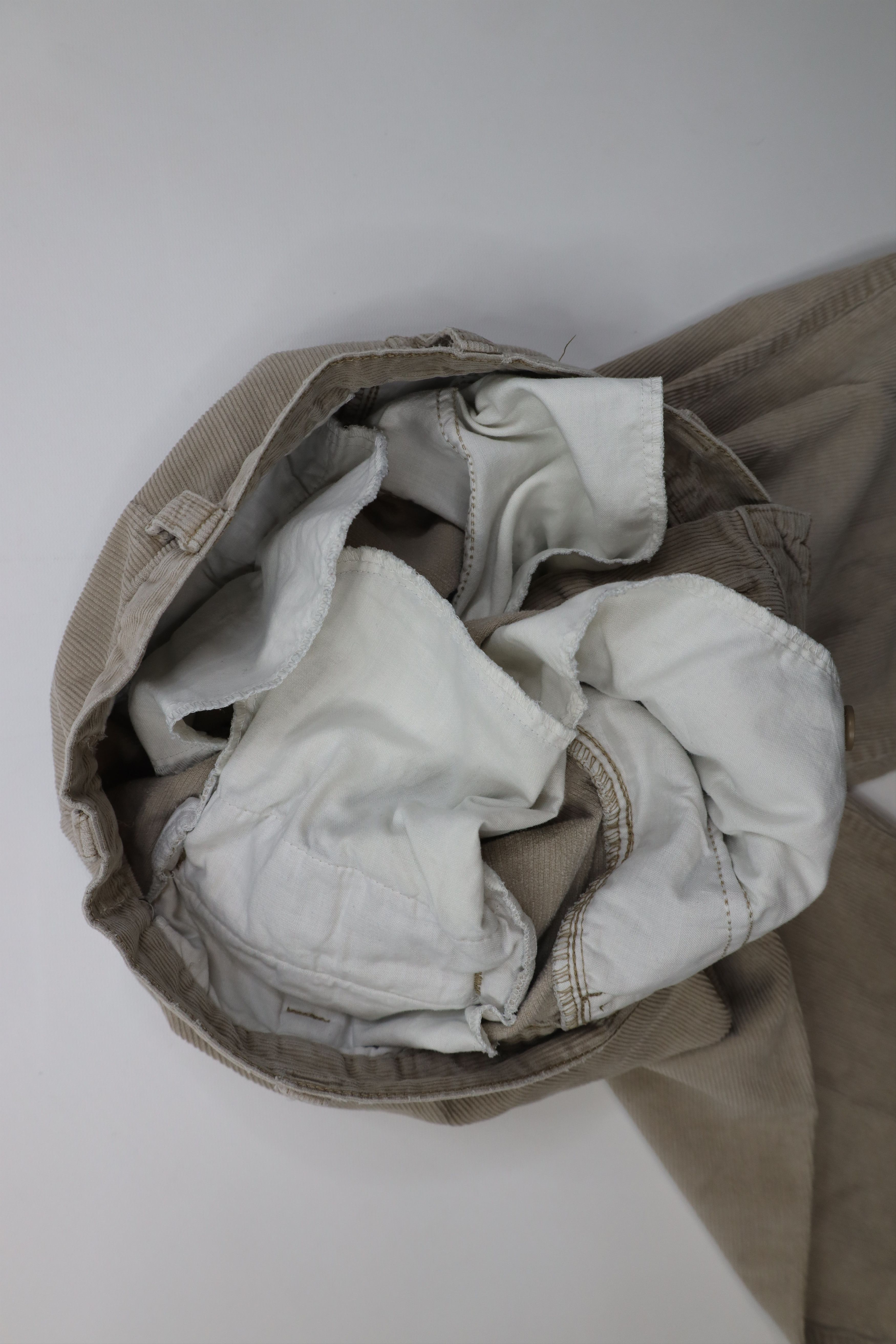 Vintage Vintage 90s Streetwear Wide Leg Corduroy Chino Pants Beige Size US 32 / EU 48 - 7 Thumbnail