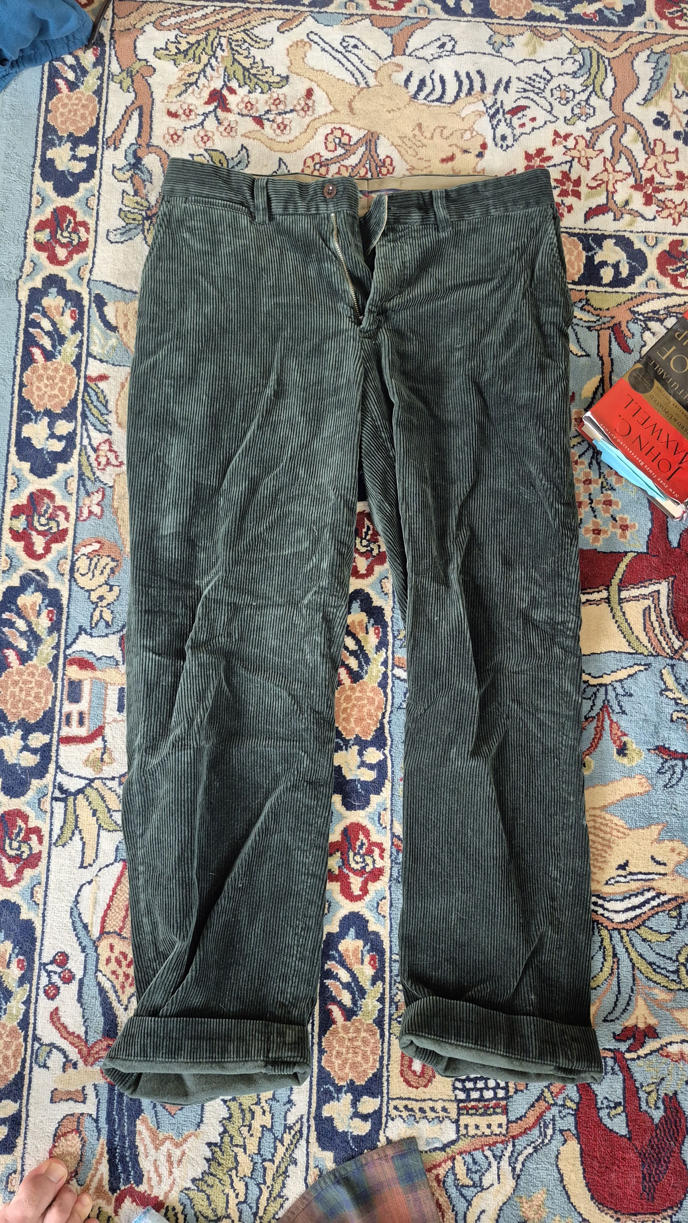 Polo Ralph Lauren Polo Green Corduroy Pants Size US 33 - 3 Thumbnail