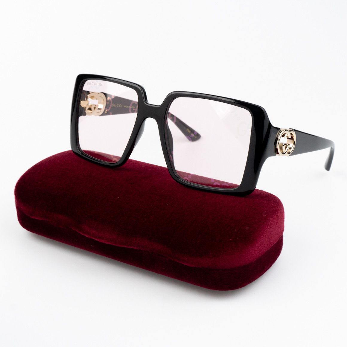 Gucci NEW Gucci GG1692S 006 Mirror Logo Women Square Sunglasses Size ONE SIZE - 1 Thumbnail