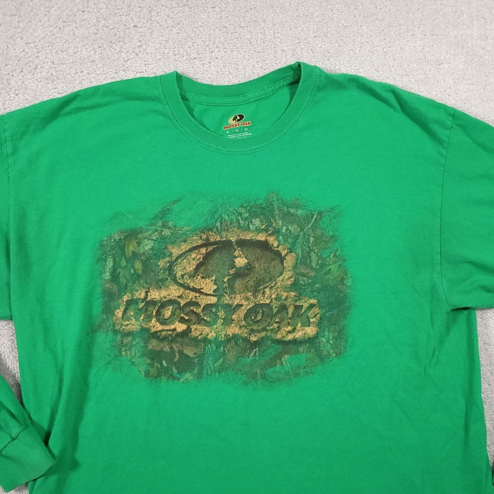 Vintage Mossy Oak T Shirt Mens XL Green Long Sleeve Graphic Tee Crewneck Outdoors Casual Mens XL Green Mossy Oak Shirt Size US XL / EU 56 / 4 - 3 Thumbnail