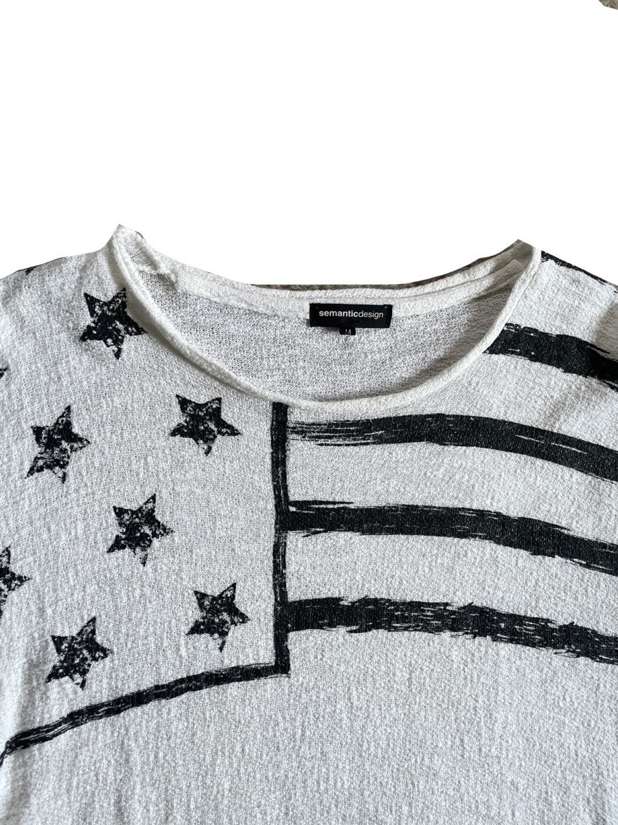 semanticdesign 2000s Semanticdesign Vkei Layered American Flag Tee Japanese Size US M / EU 48-50 / 2 - 5 Thumbnail