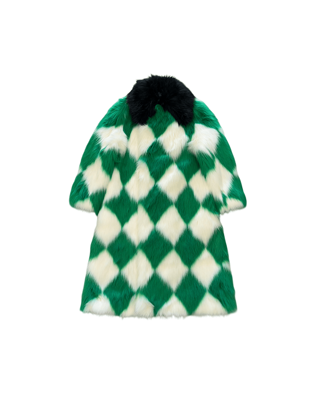 Casablanca Casablanca AW21 Harlequin Faux Fur Coat Size US S / EU 44-46 / 1 - 1 Thumbnail