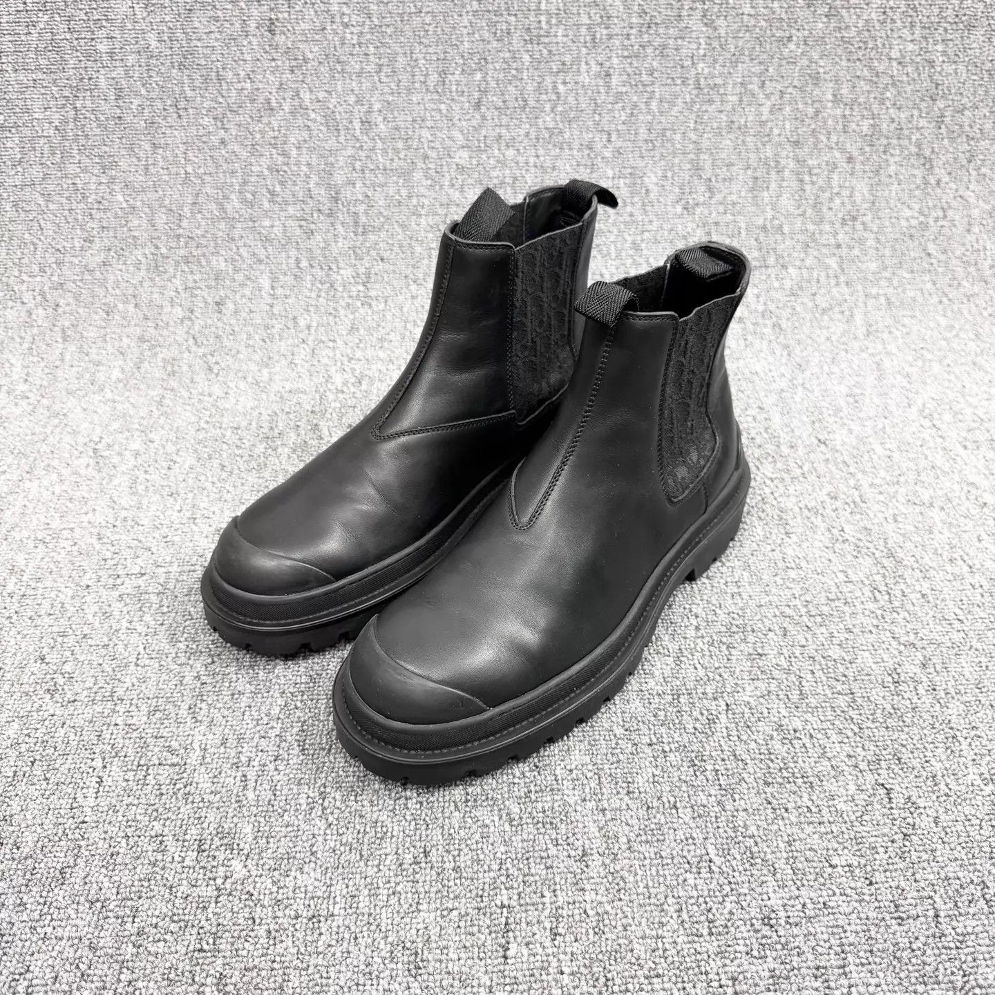 Dior Dior Explorer Black Side Oblique Full Print Chelsea Boots Size US 10 / EU 43 - 1 Thumbnail