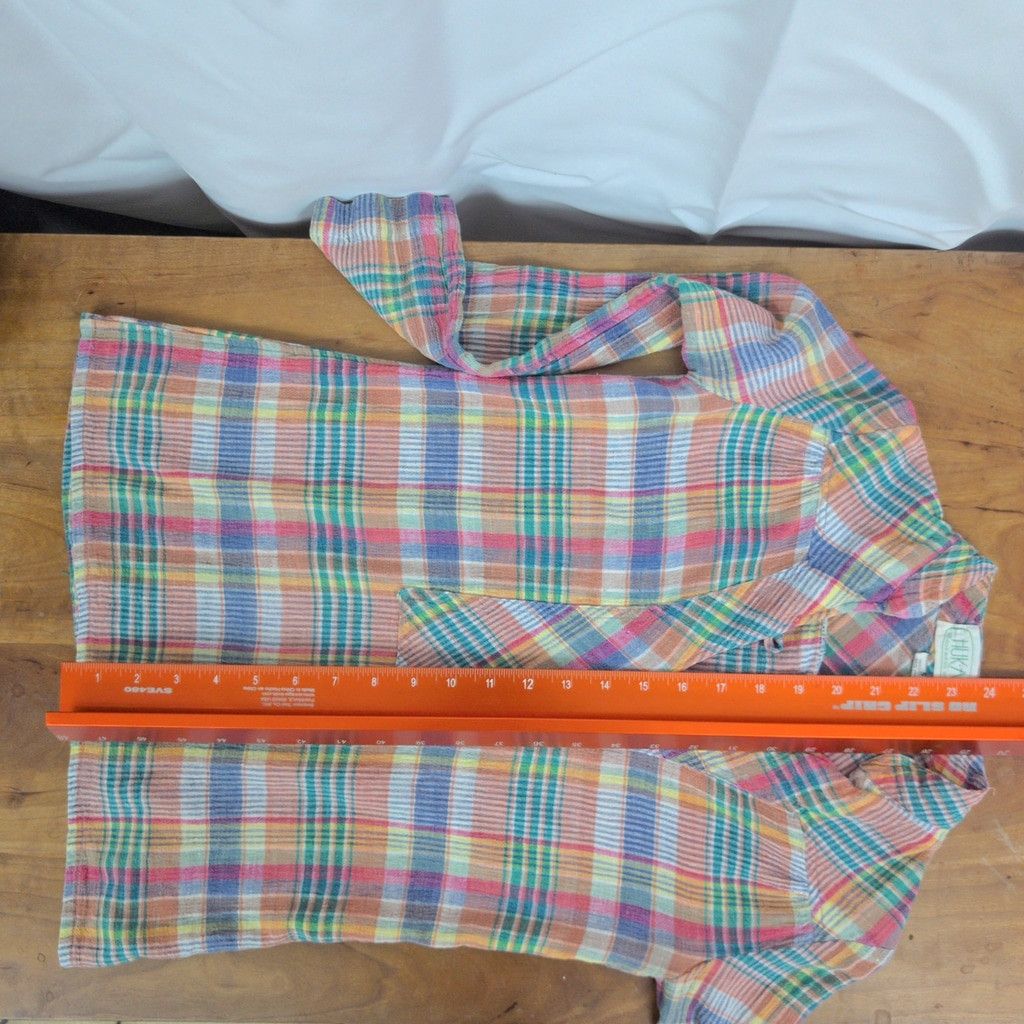 Vintage Vintage Huk-A-Poo Crinkle Cotton Plaid India Made Top Size S / US 4 / IT 40 - 4 Thumbnail