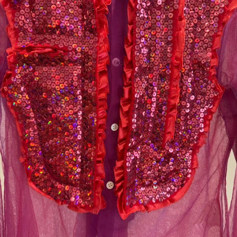 Comme des Garcons Comme Des Garcons Sequin mesh shirt Size XS / US 0-2 / IT 36-38 - 3 Thumbnail