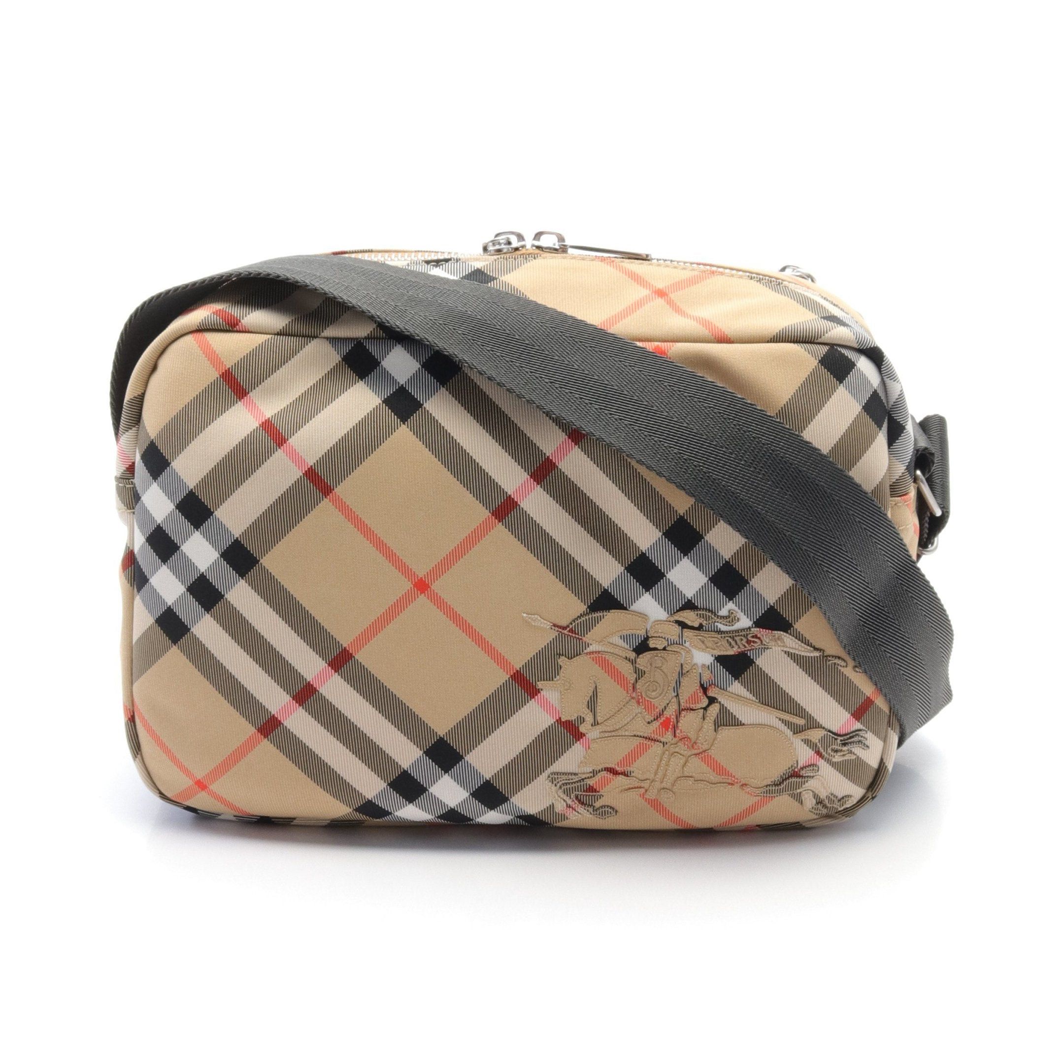 Burberry Burberry Shoulder Bag Check Canvas Beige Multicolor Size ONE SIZE - 1 Thumbnail