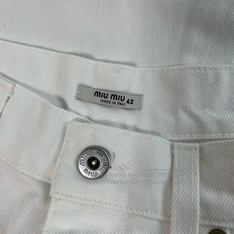 Miu Miu Miu Miu White Cotton Women's Jeans Size S . Size 26" / US 2 / IT 38 - 3 Thumbnail