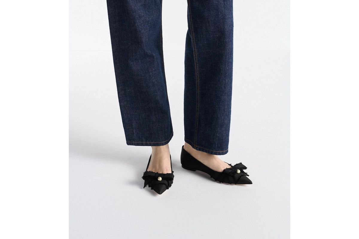 Dior o1bcso1str0226 Diorable Ballet Flat in Black Size US 8 / IT 38 - 4 Thumbnail