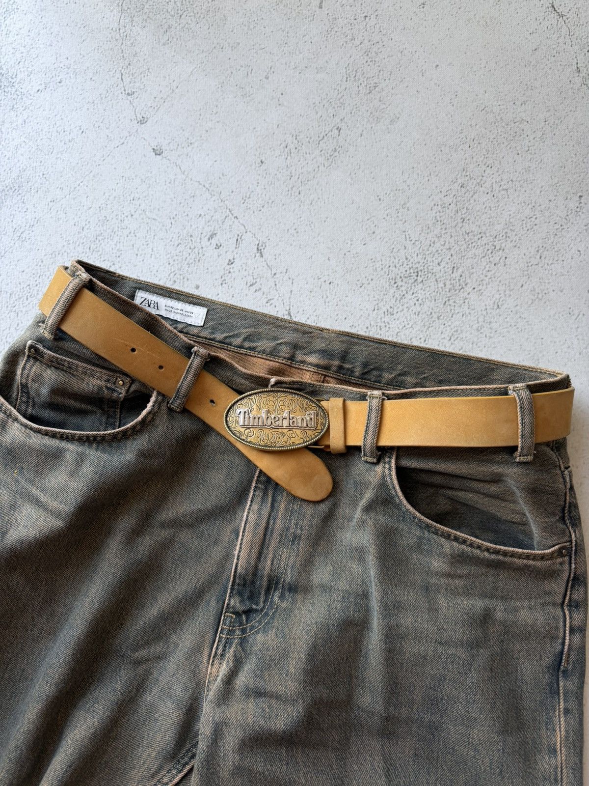 Timberland Timberland Vintage OG Genuine Leather Real Brown Belt Size ONE SIZE - 1 Thumbnail