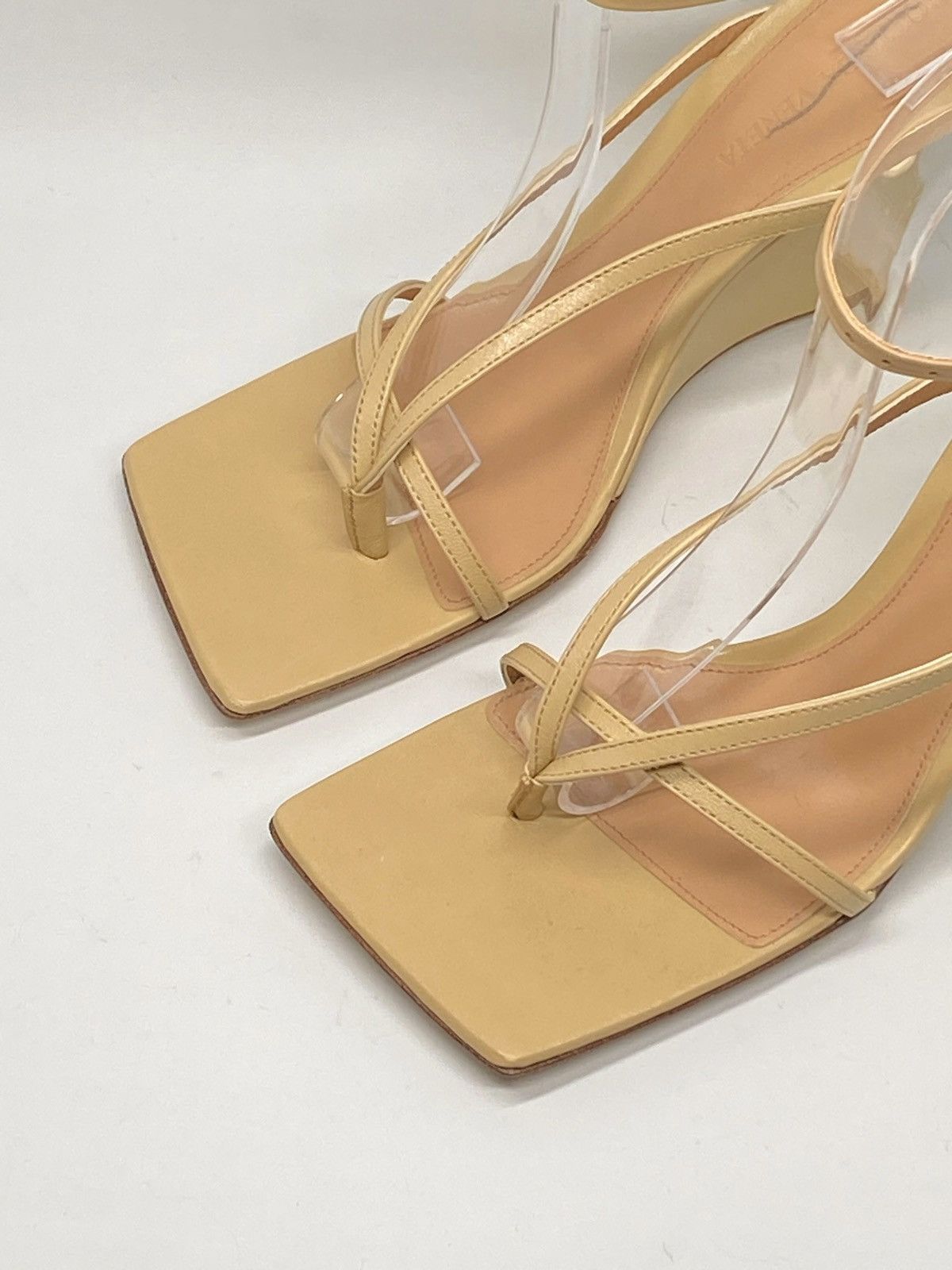 Bottega Veneta Bottega Veneta Stretch Ankle Strap Wedge Sandal size 36.5 Size US 6.5 / IT 36.5 - 5 Thumbnail
