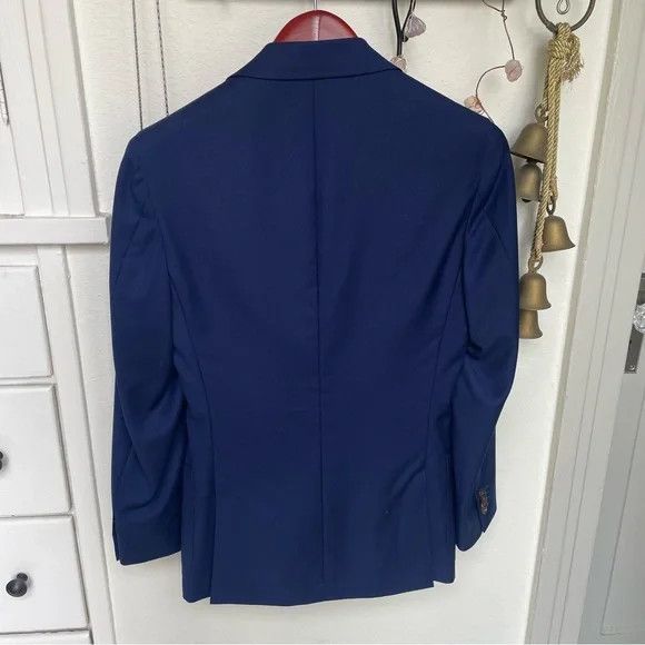 Spier & Mackay Spier & Mackay Bright Blue Hopsack Wool Sportcoat Size 34R - 2 Thumbnail