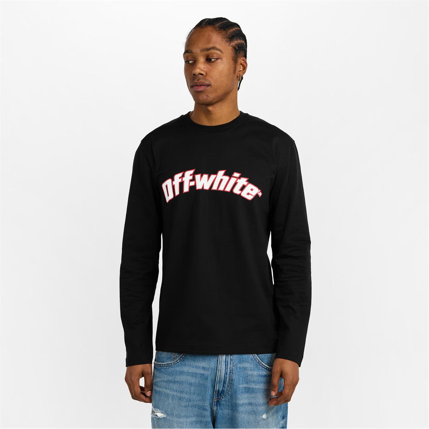 Off-White o1g2r1mq0226 Logo Skate Long Sleeve T-Shirt In Black Size US S / EU 44-46 / 1 - 3 Thumbnail