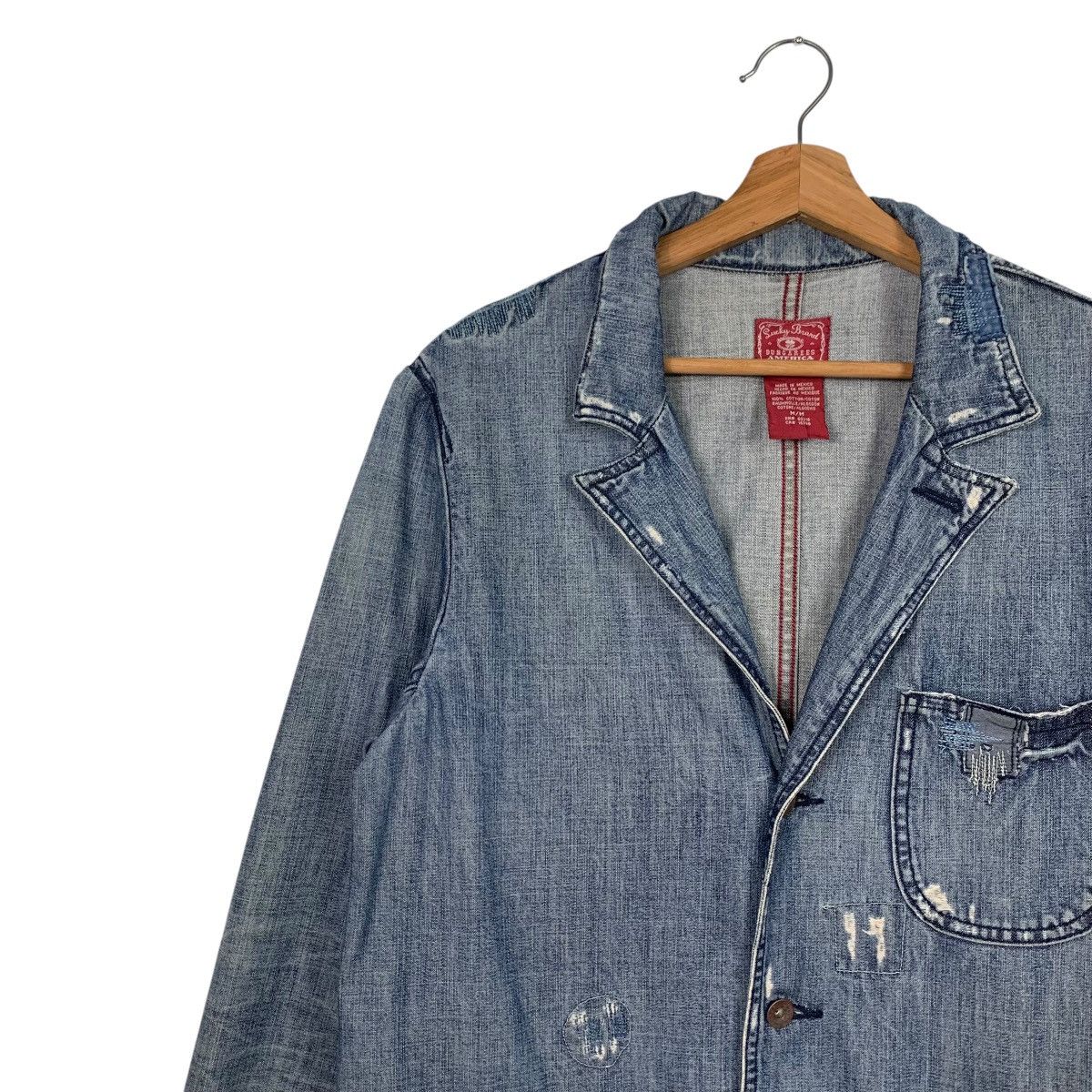 Lucky Brand LUCKY BRAND Trashed Distress Casual Denim Jacket #1665-C74 Size US M / EU 48-50 / 2 - 6 Thumbnail