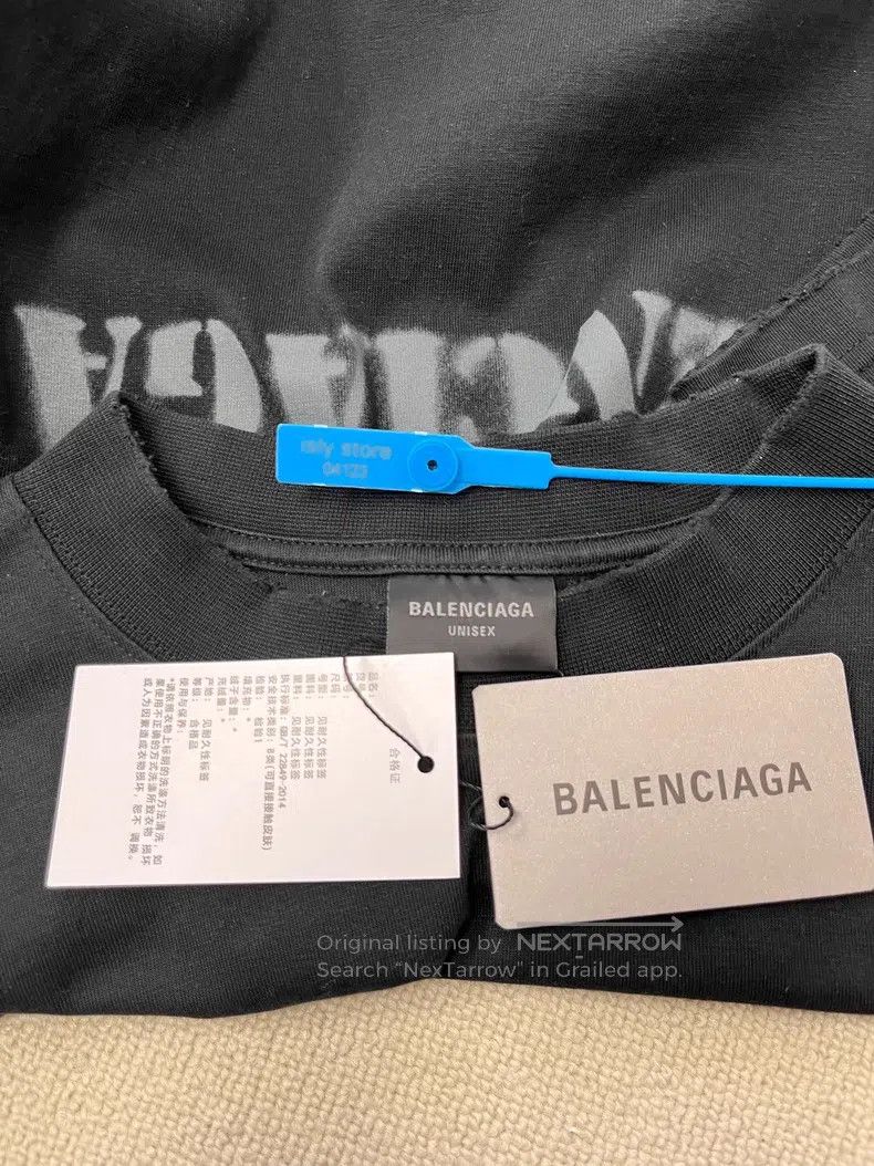 Balenciaga Balenciaga Letter print round neck short sleeve Size US M / EU 48-50 / 2 - 7 Thumbnail