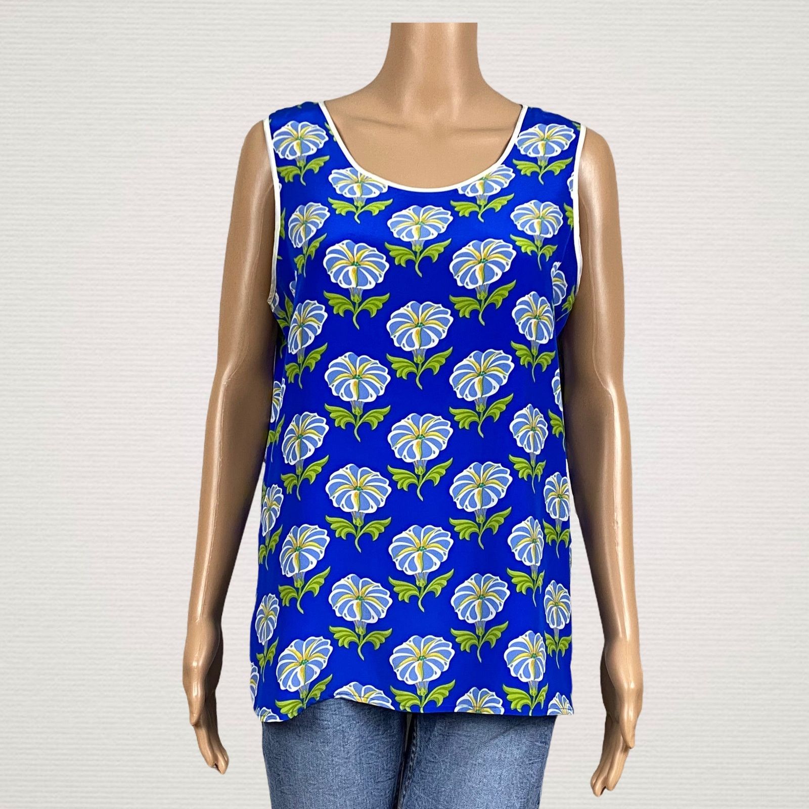 Other VTG Bob Mackie Wearable Art Floral Silk Blouse Tank Top M Size M / US 6-8 / IT 42-44 - 1 Thumbnail