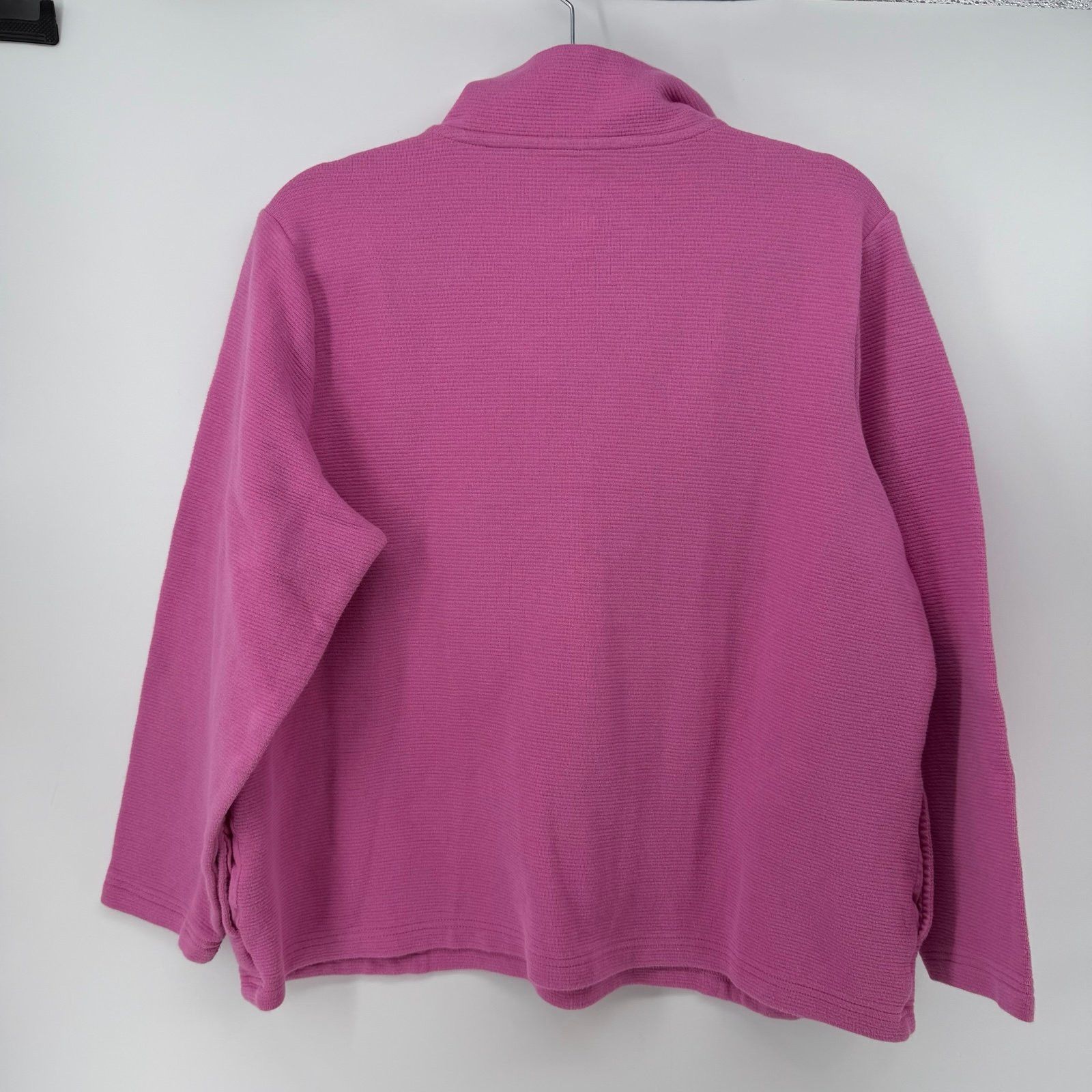 Croft & Barrow Women's Croft & Barrow Open Collar Pink Cotton Pullover XL Size XL / US 12-14 / IT 48-50 - 4 Thumbnail