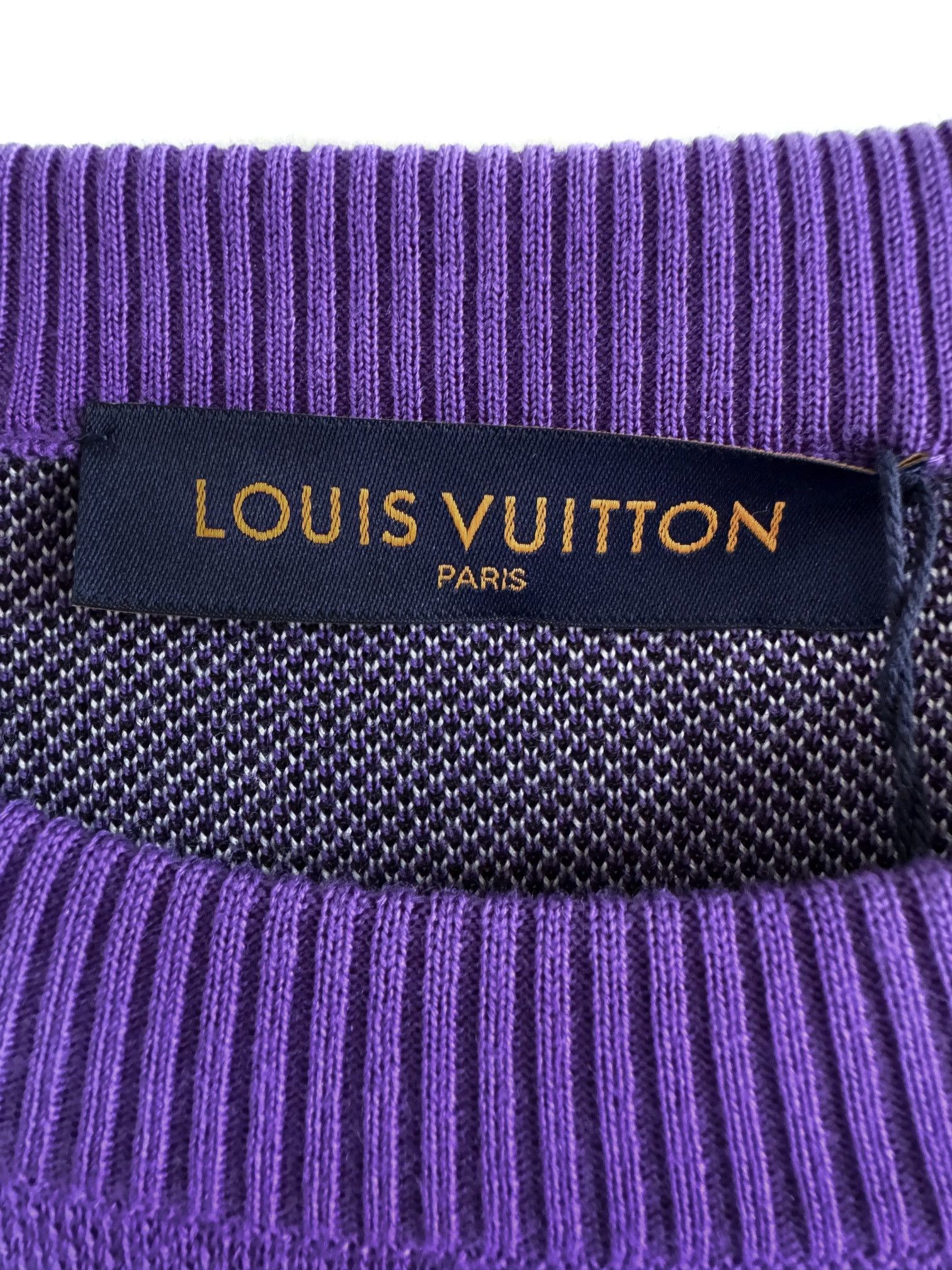 Louis Vuitton Louis Vuitton SS20 Studio Jacquard Purple Wool Sweater Size US XL / EU 56 / 4 - 7 Thumbnail