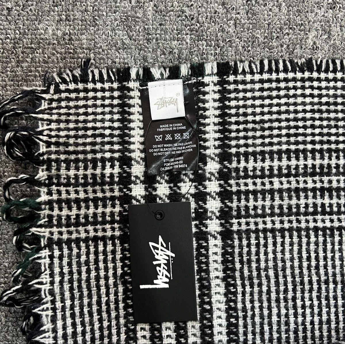 Stussy Stussy Checkered Double‑Sided Jacquard Scarf / Wrap / Shawl Size ONE SIZE - 7 Thumbnail