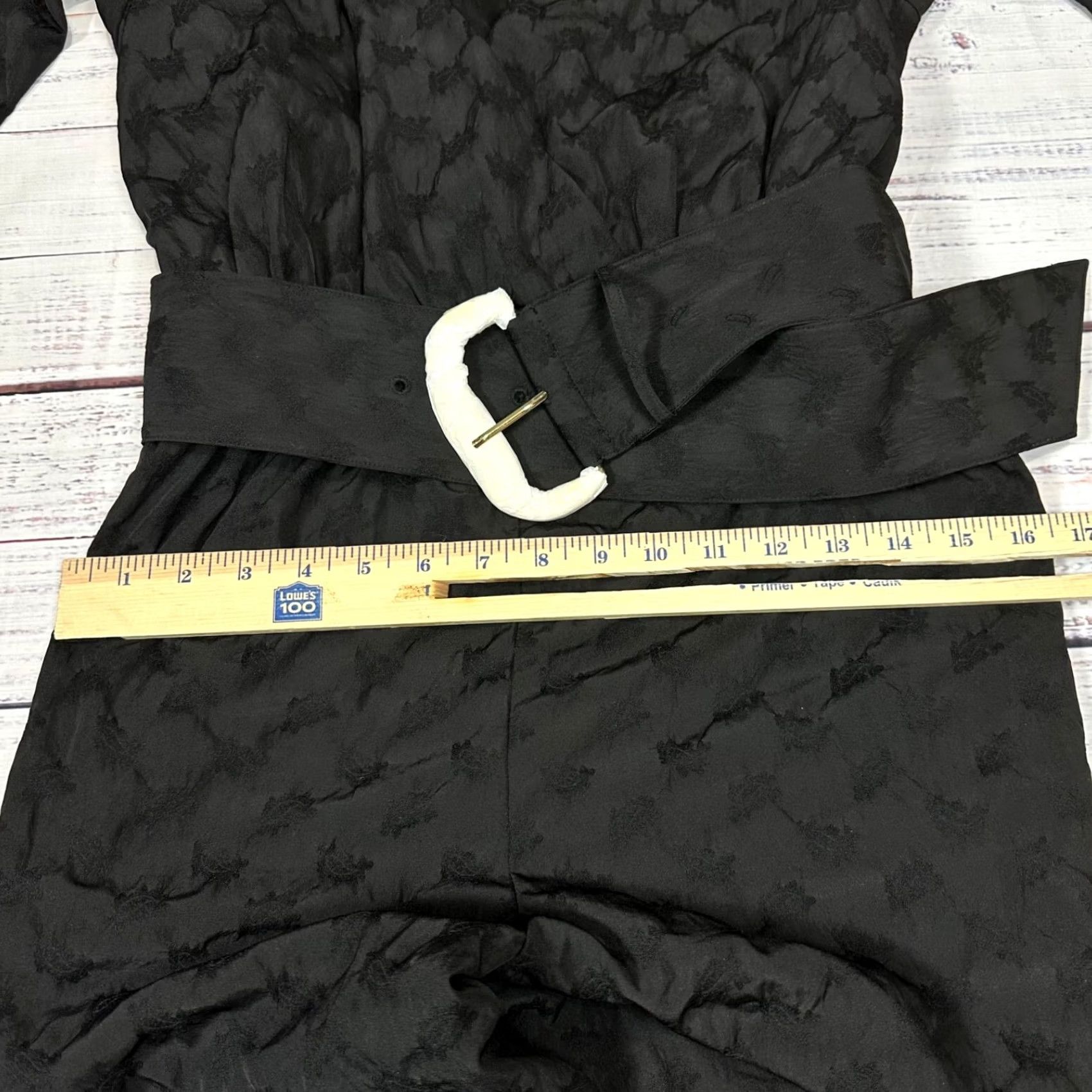 Tanya Taylor Tanya Taylor Jumpsuit Womens S Black Belted Long Sleeve New Size S / US 4 / IT 40 - 4 Thumbnail