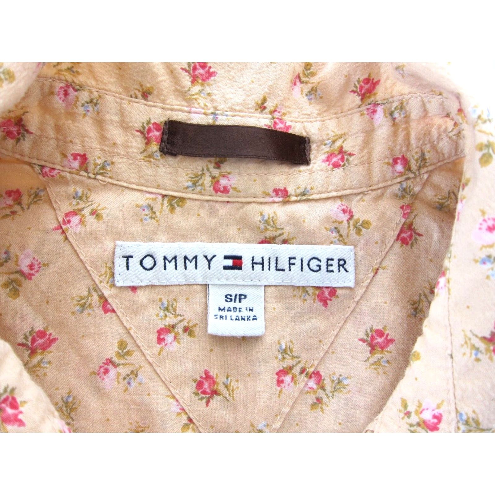 Tommy Hilfiger Tommy Hilfiger Cotton Pink Floral Blouse Small Long Sleeve Button Collar Pleated Ruffle Casual 90s Womens blouse Size S / US 4 / IT 40 - 3 Thumbnail