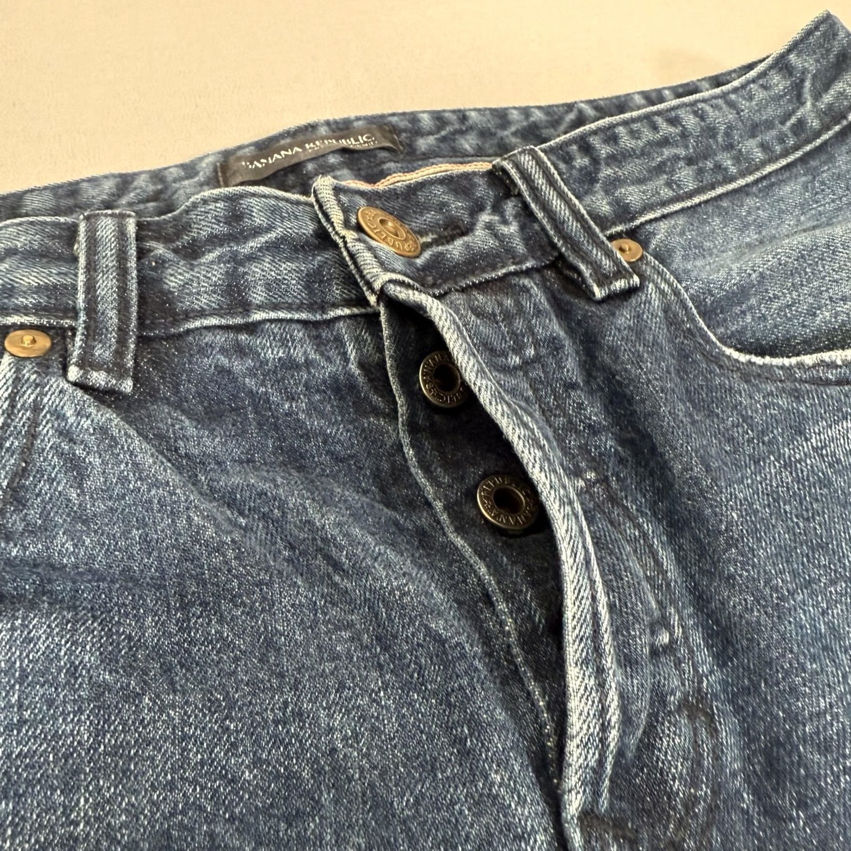 Banana Republic Banana Republic Mens Jeans 32x34 Blue Slim Fit Denim Pants Selvedge Work Size US 32 / EU 48 - 5 Thumbnail