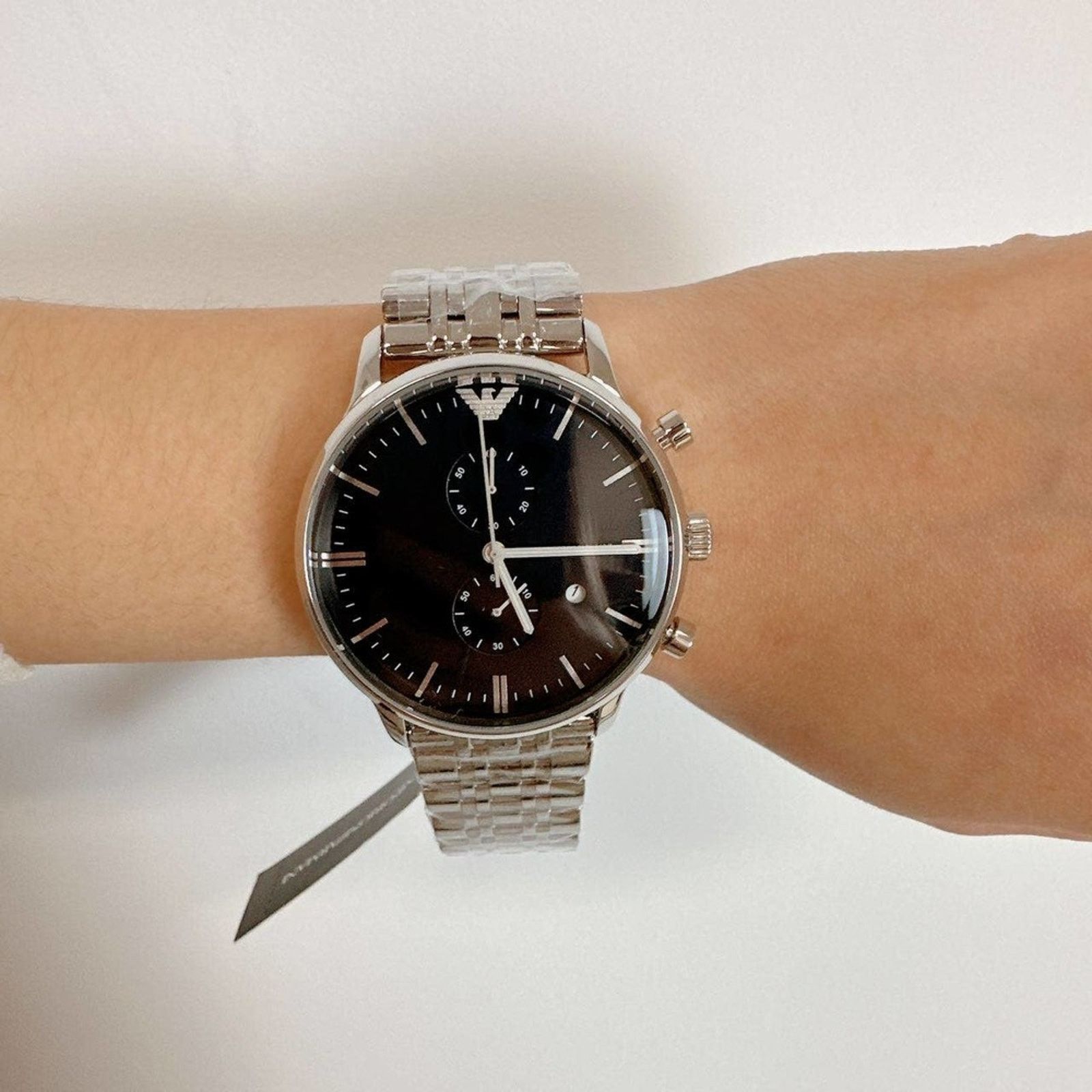 Emporio Armani Emporio Armani AR1648 Men's Two-Hand Stainless Steel Watch Size ONE SIZE - 1 Thumbnail