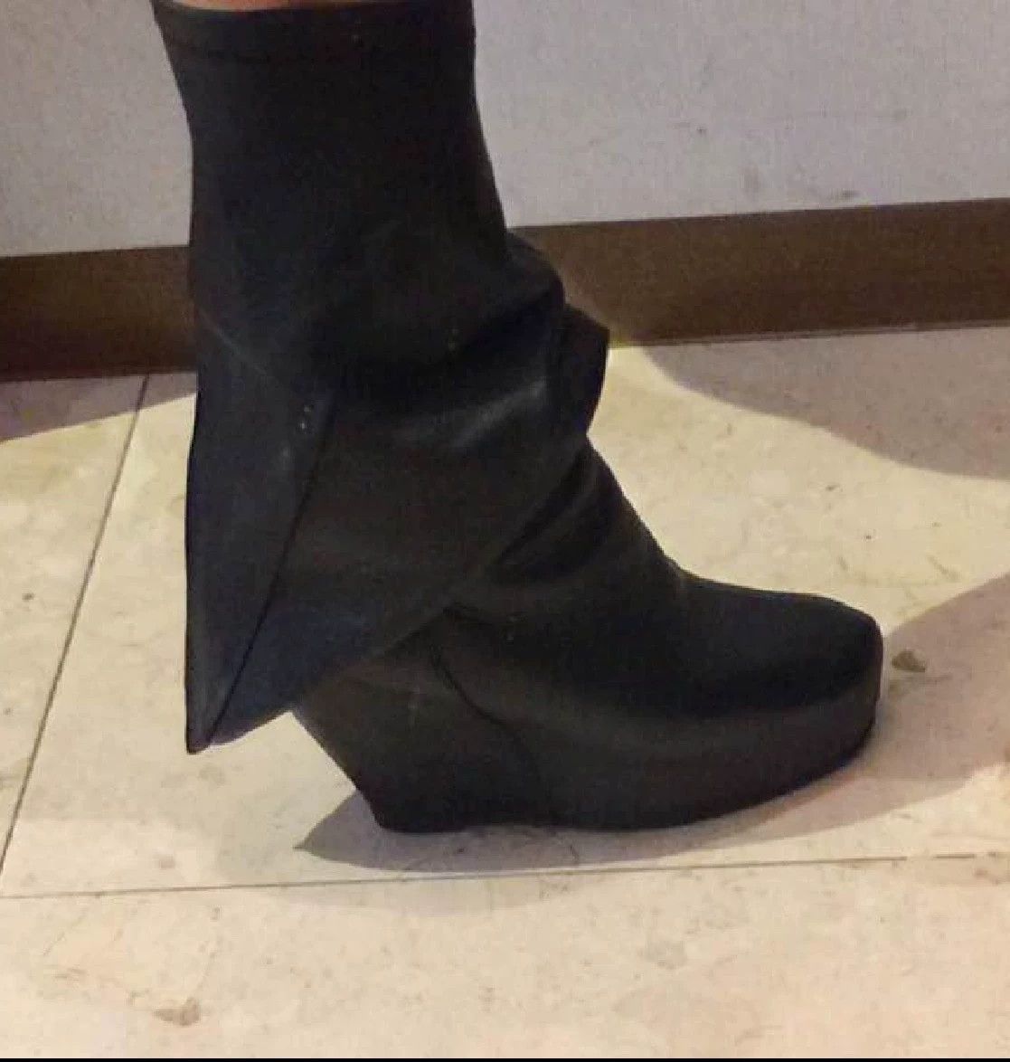 Rick Owens Rick Owens Black Leather boots 37 Size US 6.5 / IT 36.5 - 2 Thumbnail