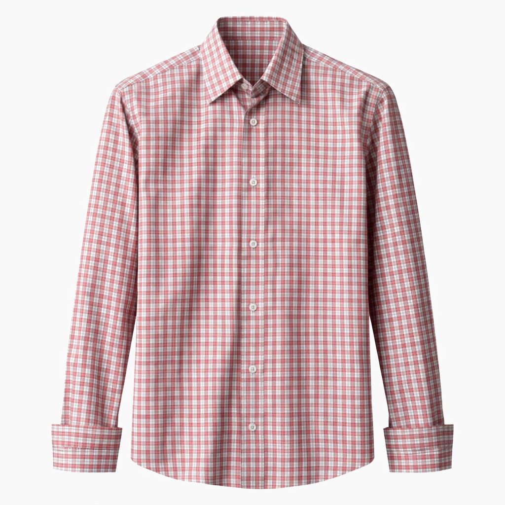Tom Ford Tom Ford Pink White Check Cotton Dress Shirt French Cuff Size US M / EU 48-50 / 2 - 1 Thumbnail