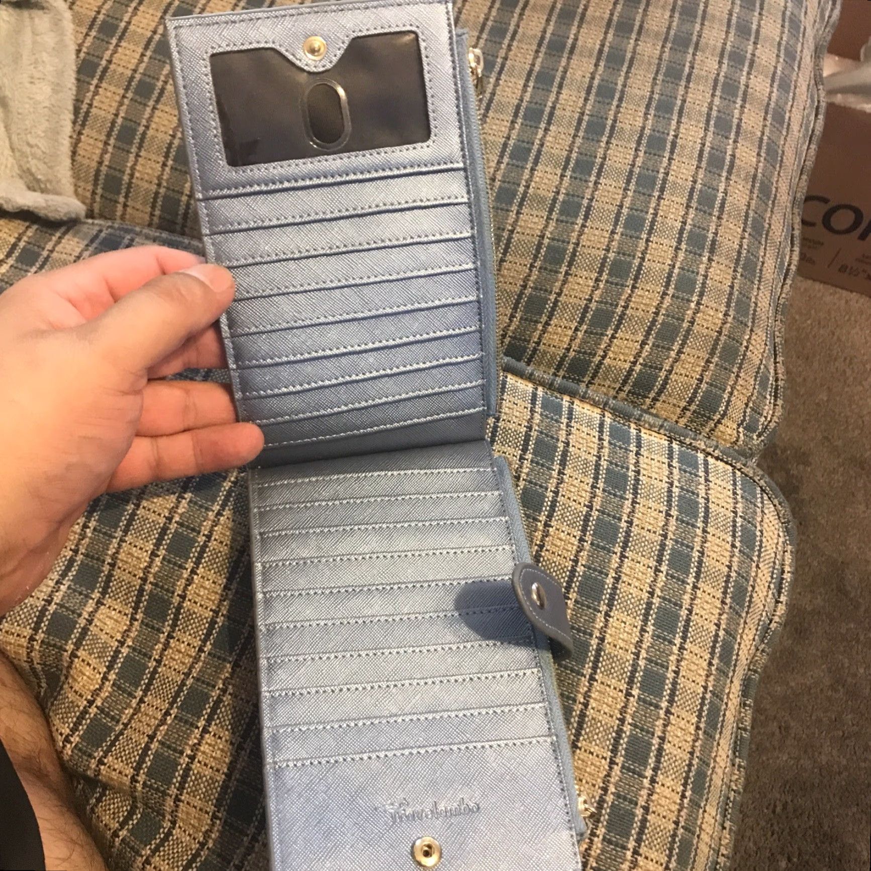 Vintage Travelambo Women's Wallet RFID Blocking Bifold Multi Card Case Wallet Blue Size ONE SIZE - 5 Thumbnail