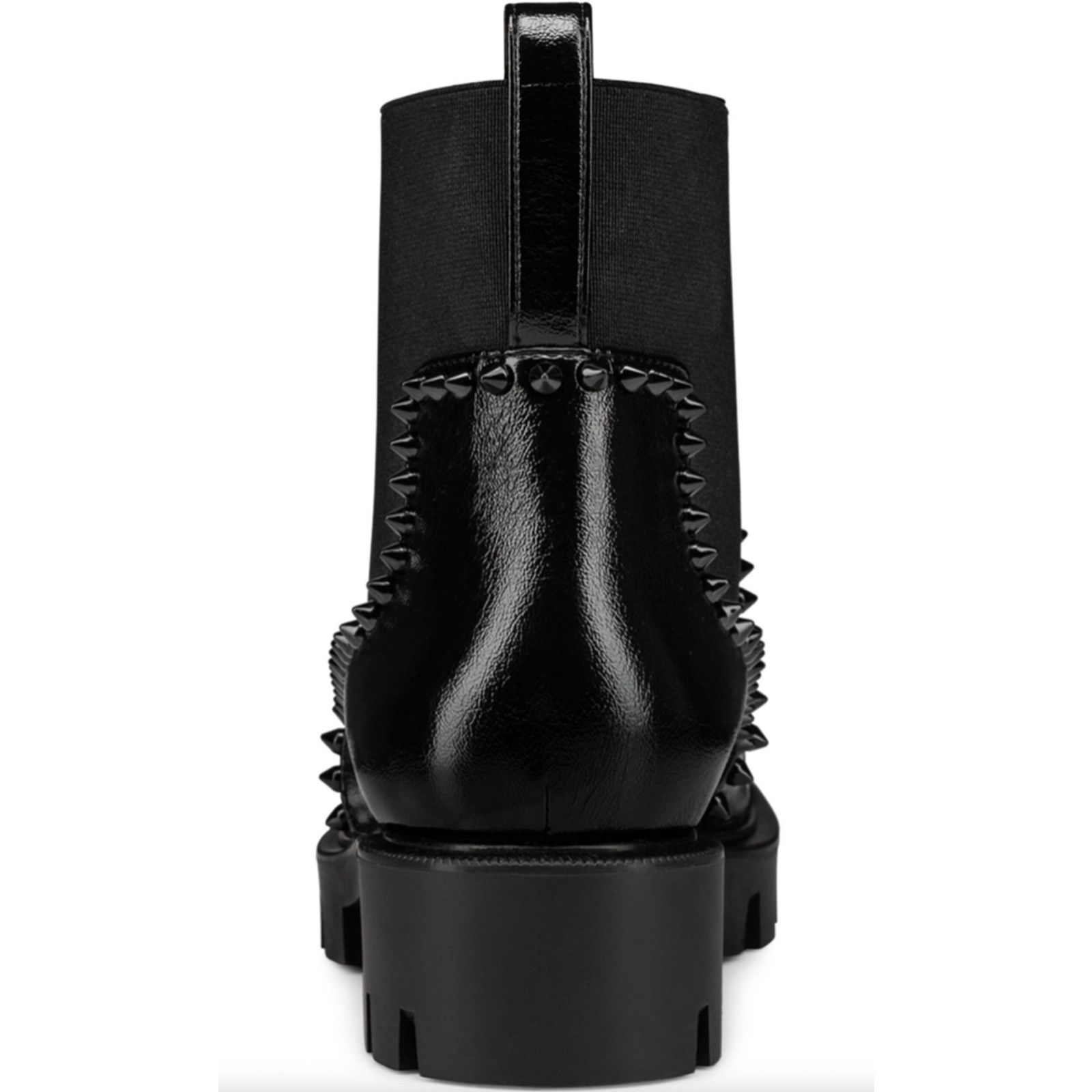 Christian Louboutin Christian Louboutin Out Lina Spike Lug Flat Black Patent Size US 8.5 / IT 38.5 - 10 Thumbnail