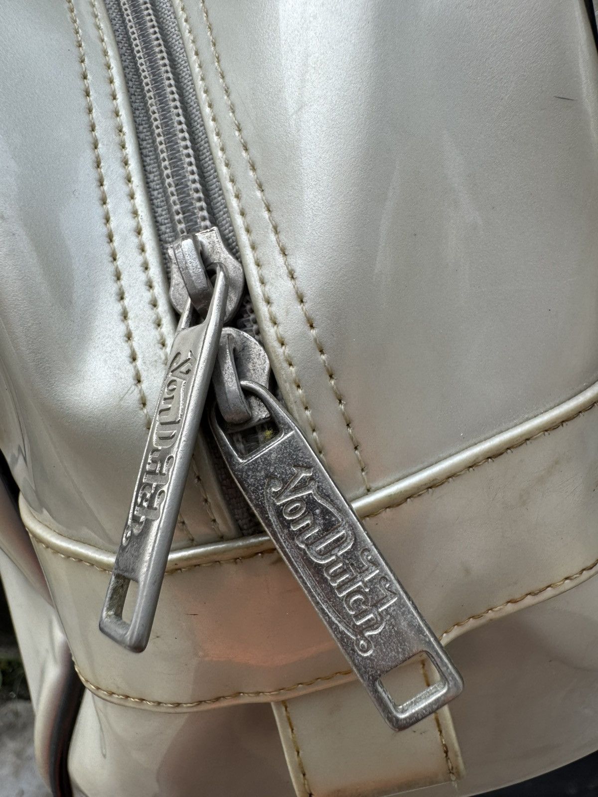 Vintage × Von Dutch 2000s Y2K VON DUTCH Bowling Hand Bag White Size ONE SIZE - 5 Thumbnail