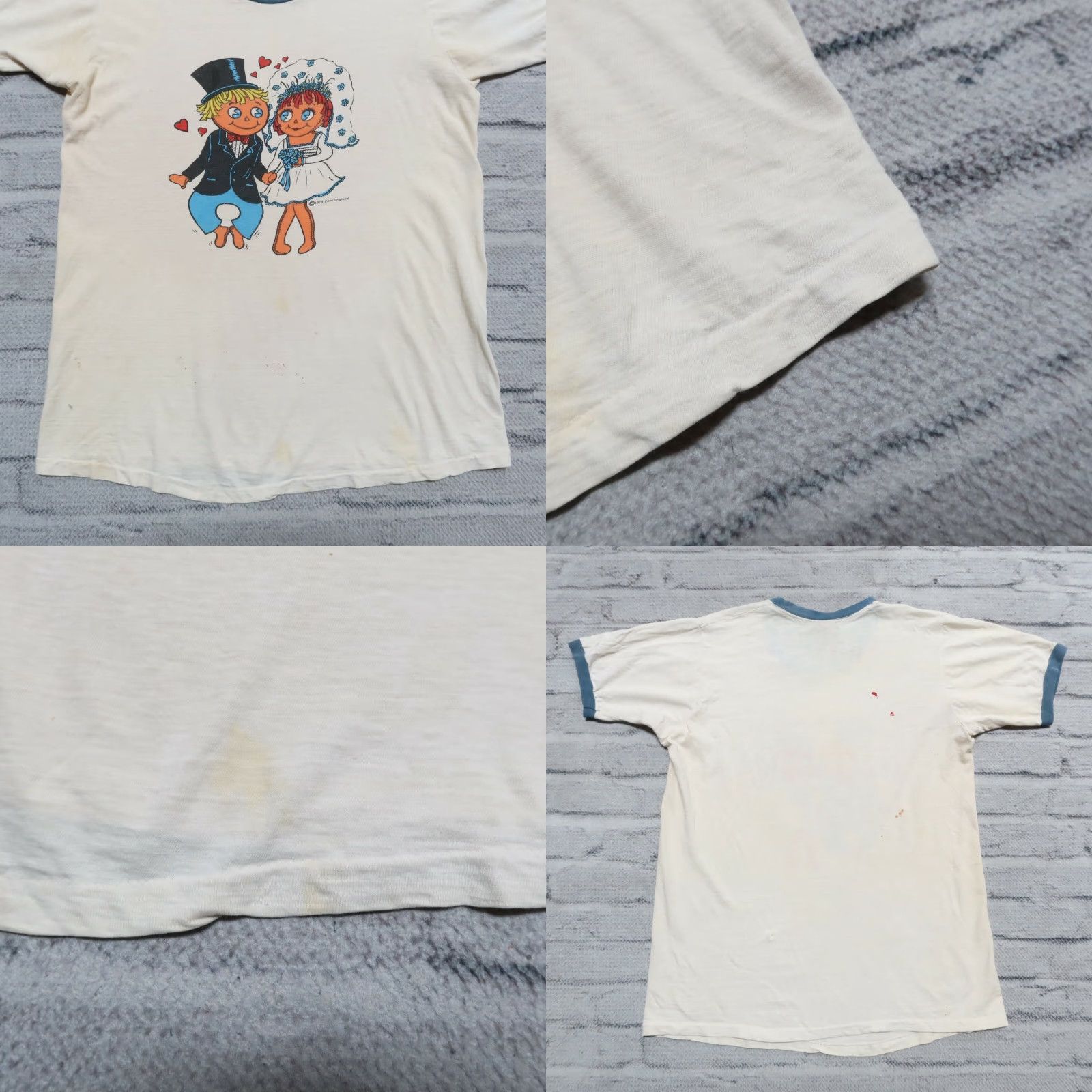 Vintage VINTAGE Raggedy Ann & Andy Shirt Mens Large White 70s Size US L / EU 52-54 / 3 - 8 Thumbnail