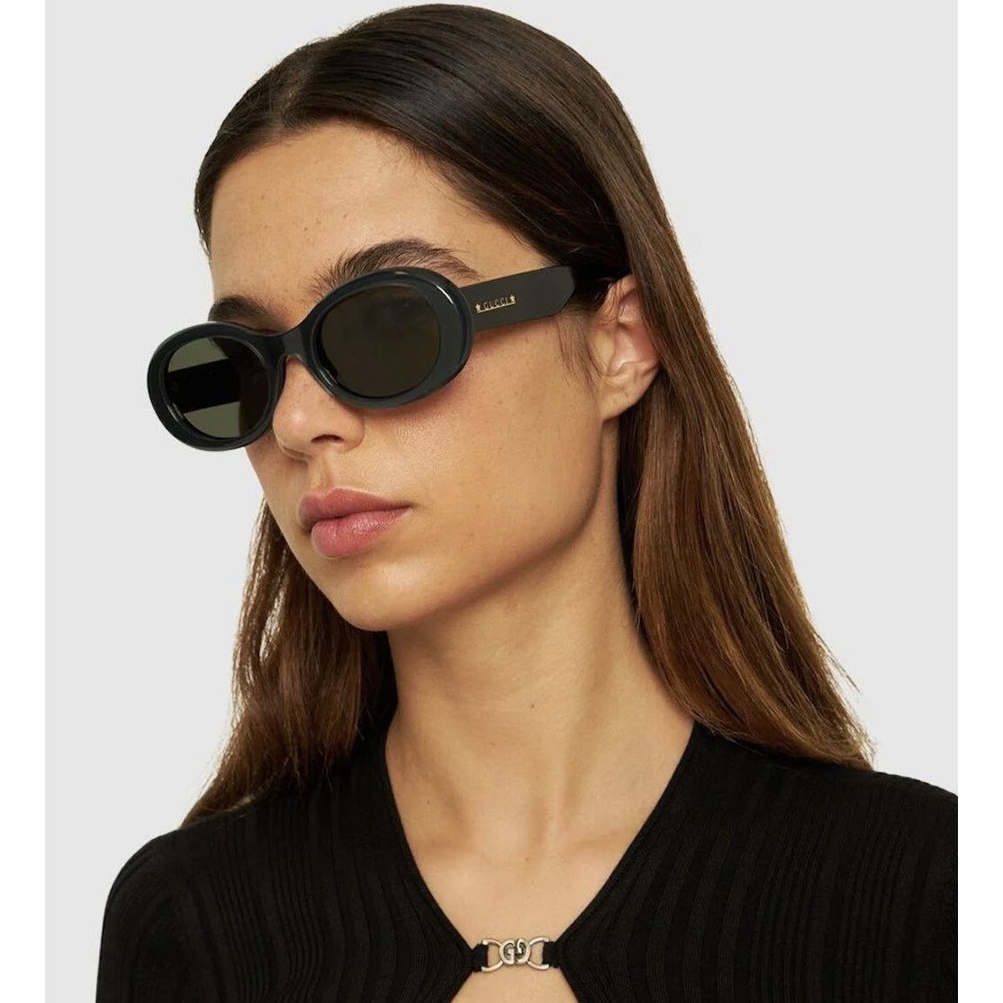 Gucci NEW Gucci Sunglasses GG1587S 001 Black Grey Women Authentic Size ONE SIZE - 1 Thumbnail