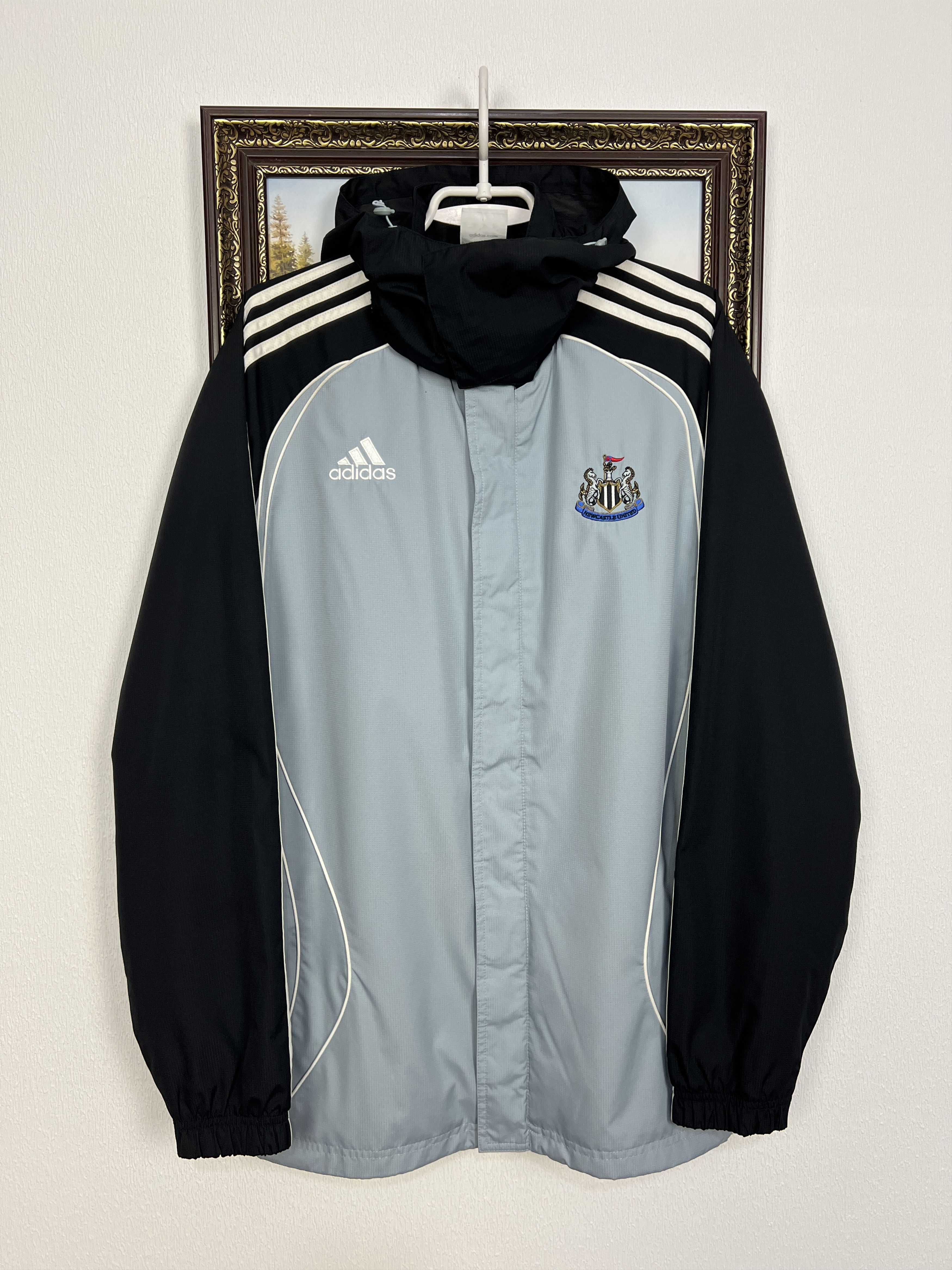 Adidas Newcastle United Football Rain Hooded Jacket Track Top Size US M / EU 48-50 / 2 - 1 Thumbnail