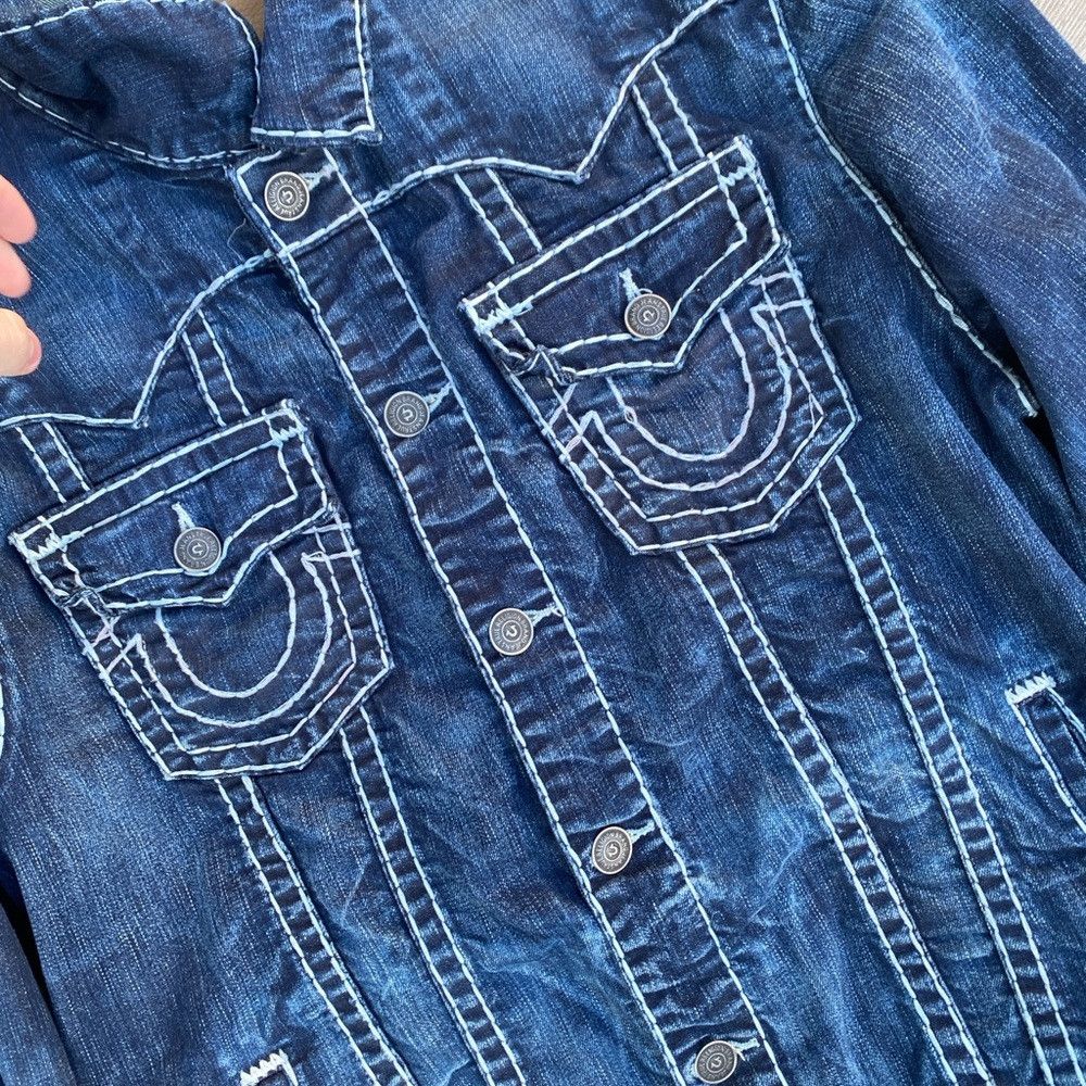 True Religion × Vintage Vintage True Religion Jean Jacket Rope Stitch Jimmy Super T Size US XXL / EU 58 / 5 - 9 Thumbnail