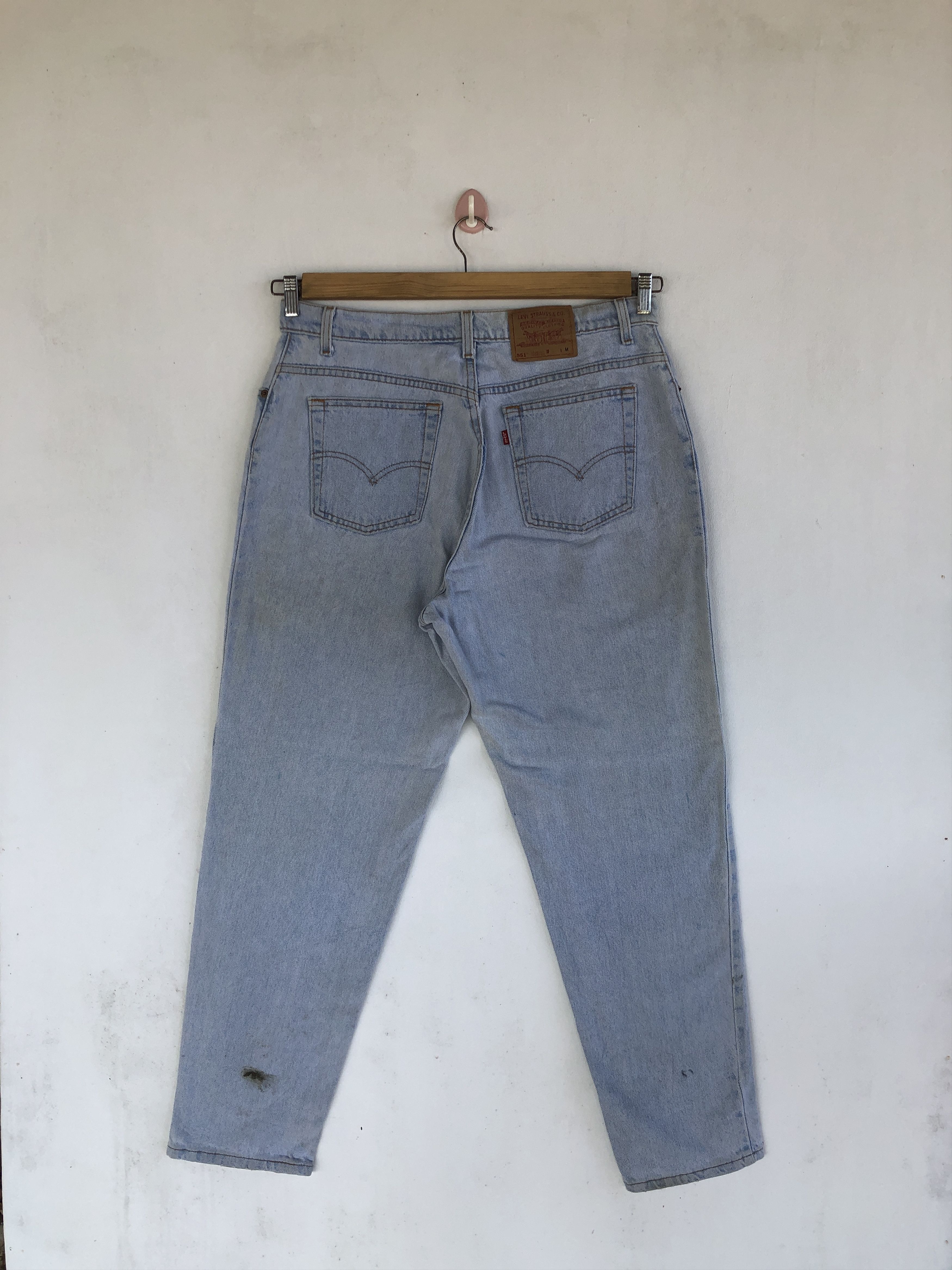 Levi's Vintage Levis 551 Jeans Light Wash Sun Faded Levis Denim Size US 36 / EU 52 - 2 Thumbnail
