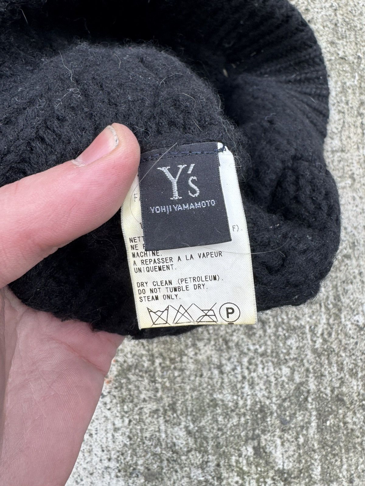 Yohji Yamamoto Chunky knit wool beanie Size ONE SIZE - 3 Thumbnail