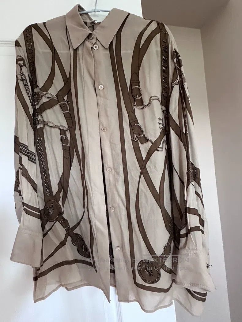 Hermes Hermes Silk Shirt Size XXS / US 00 / IT 34 - 2 Thumbnail