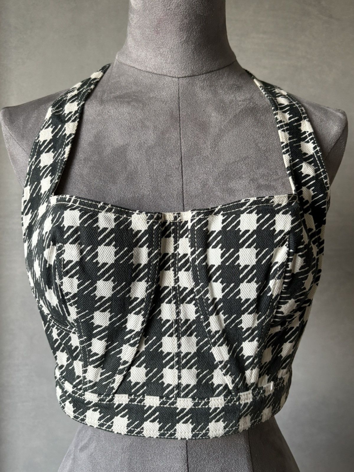 Alaia Crop top bustier vintage collection Tati Spring 1991 Size M / US 6-8 / IT 42-44 - 1 Thumbnail