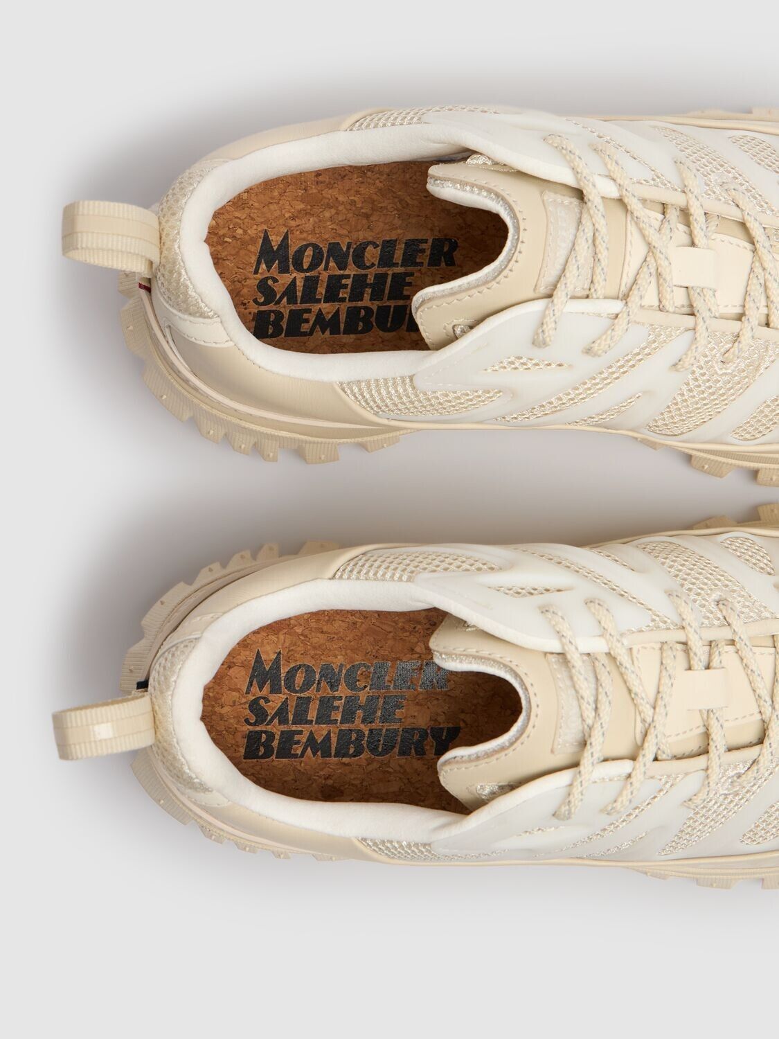 MONCLER Trailgrip Amoeba $820 White Sneakers New
