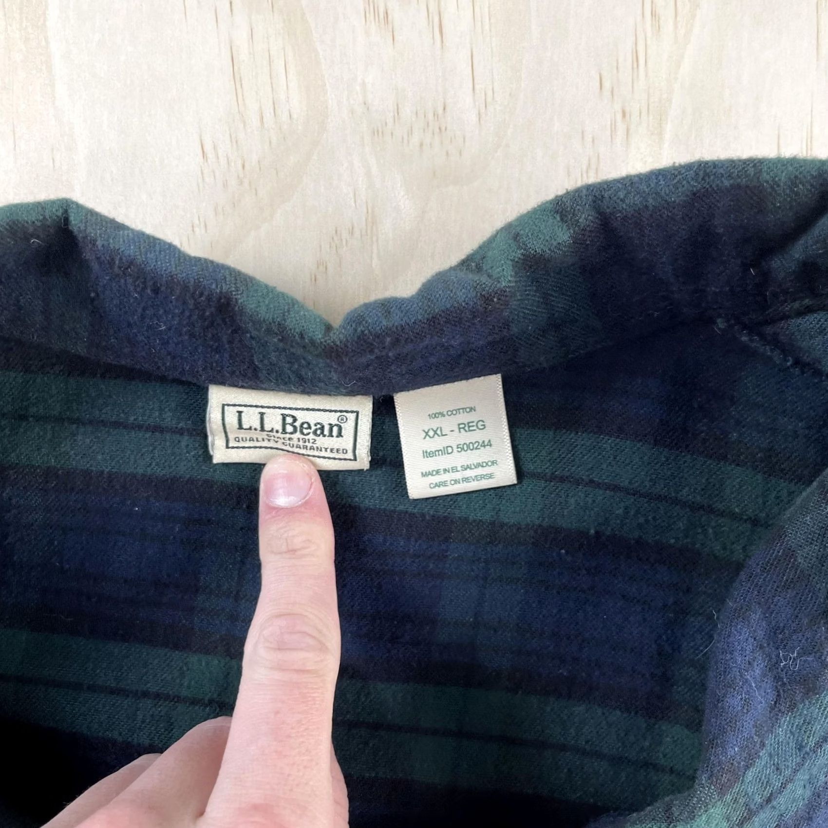 Vintage L.L. Bean Pajama Top Mens 2XL Green Plaid Flannel Long Sleeve Sleepwear Size US XXL / EU 58 / 5 - 2 Thumbnail