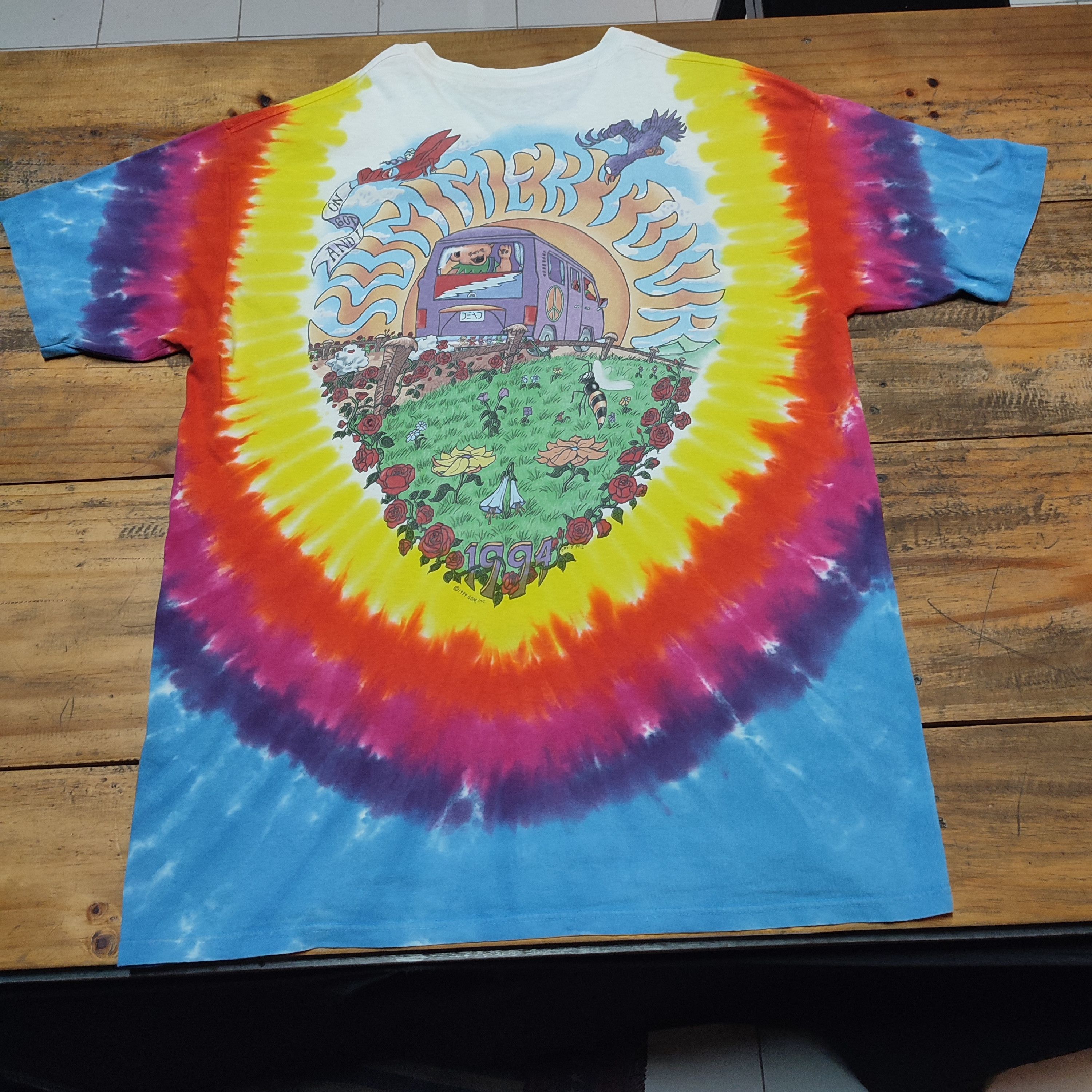 Grateful Dead × Liquid Blue × Vintage Grateful Dead 1994 Liquid Blue Tie Dye T-Shirt Size US XL / EU 56 / 4 - 2 Thumbnail