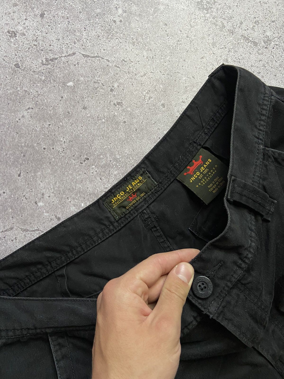 JNCO × Vintage Vintage JNCO Black Cargo Utility Shorts Red dragon Y2K Cyber Size US 34 / EU 50 - 3 Thumbnail