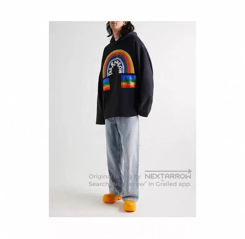 Acne Studios Acne Studios Smiley Rainbow Hoodie Size S / US 4 / IT 40 - 4 Thumbnail