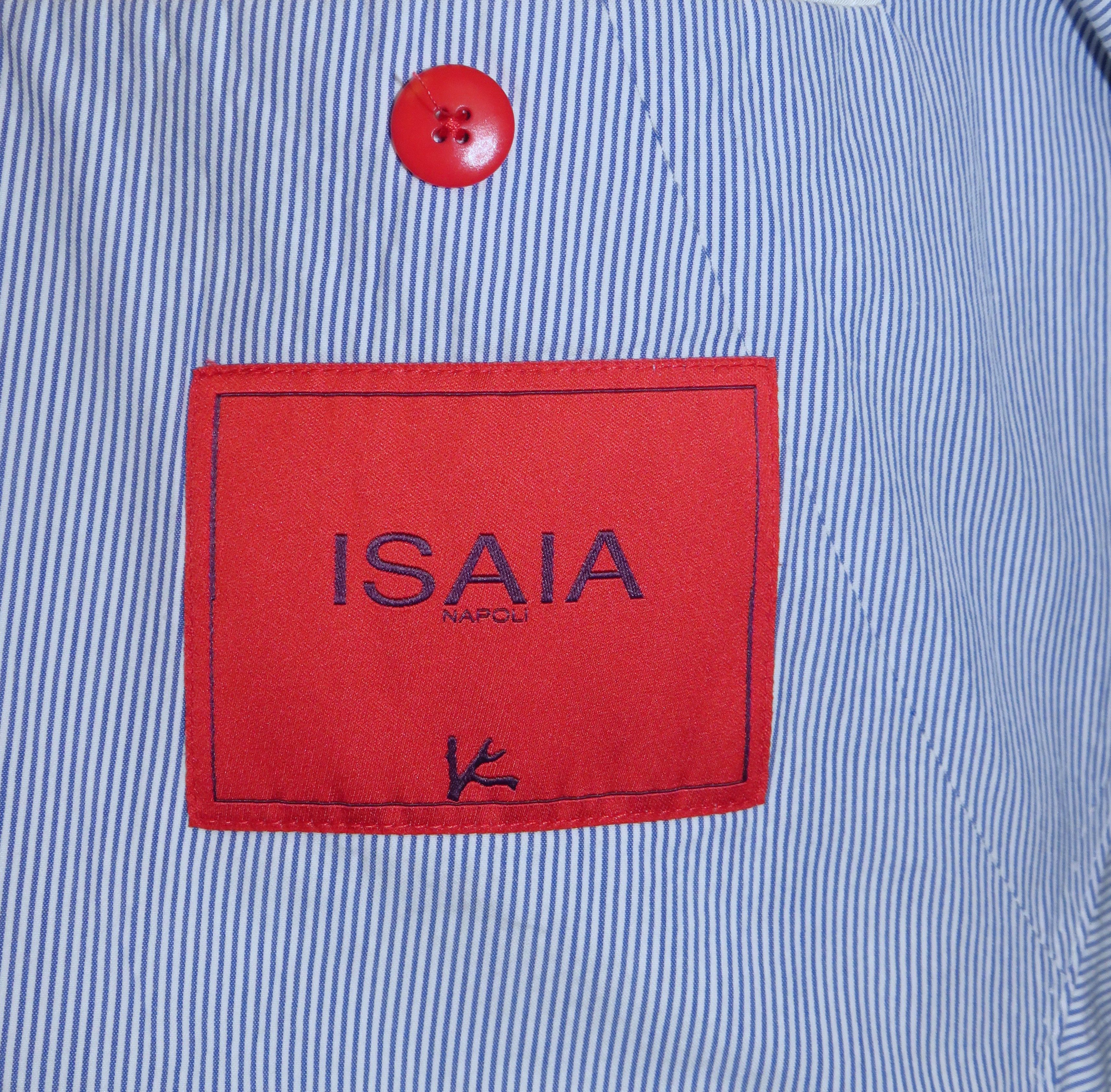 Isaia Sailor Seersucker Blue Stripe Current Three/Two Blazer 42R Size 42R - 16 Thumbnail